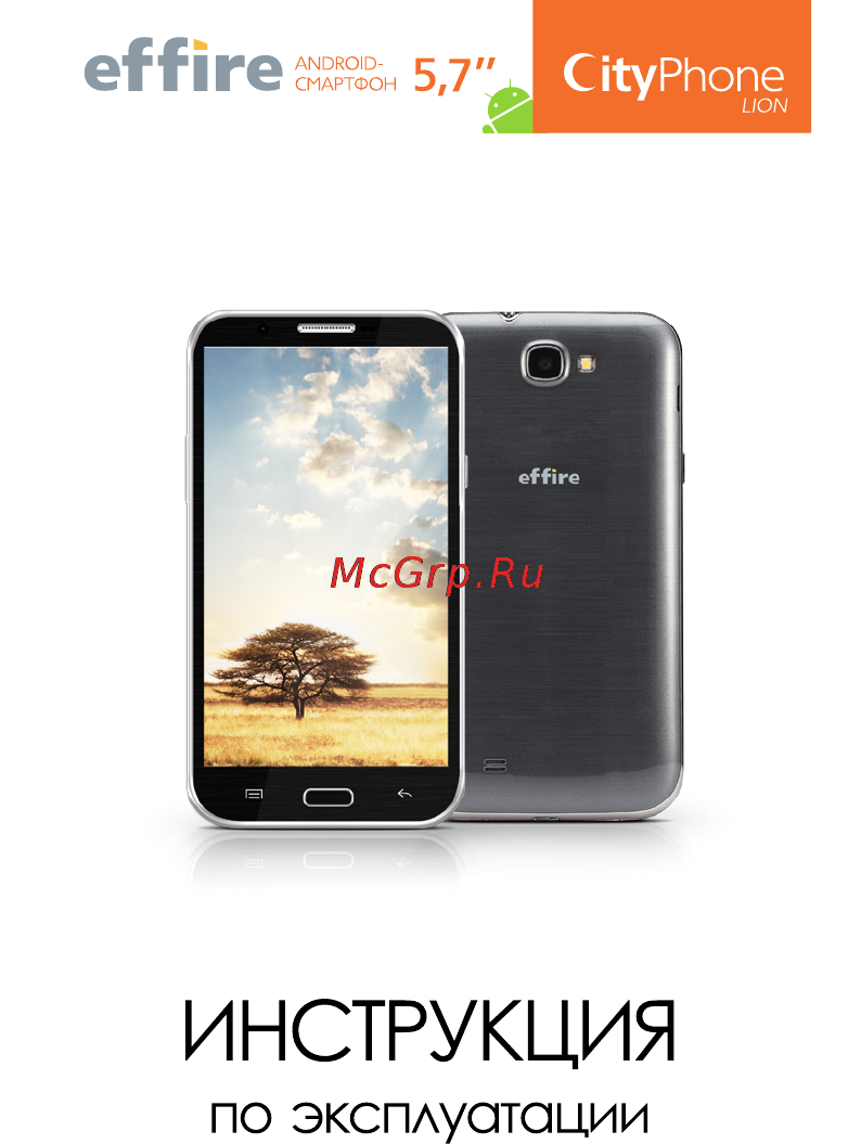 Effire CityPhone Lion Инструкция пользователя онлайн