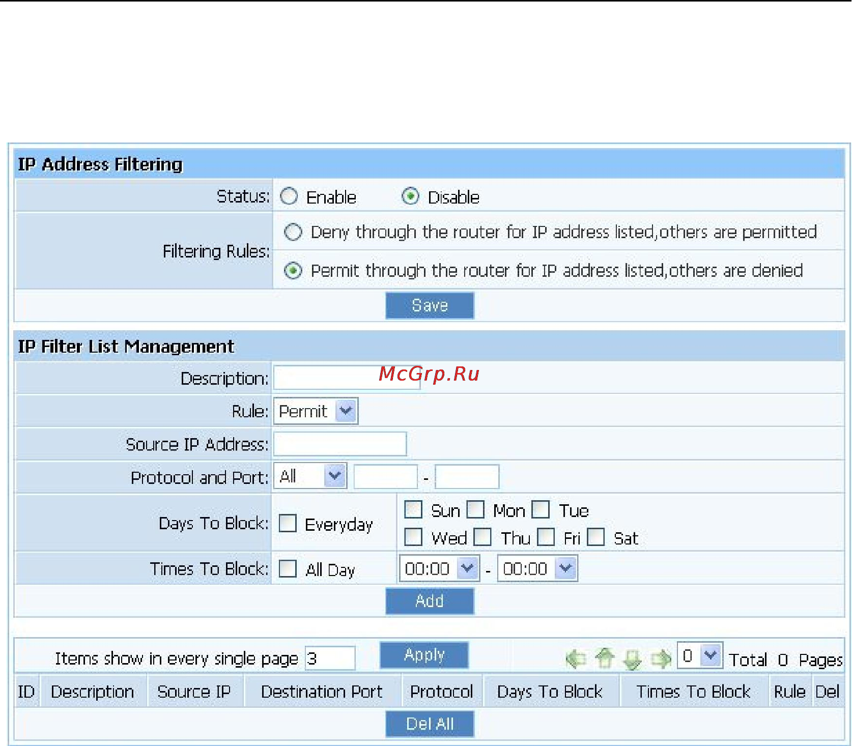 Netis WF2501 [52/62] Ip address filtering