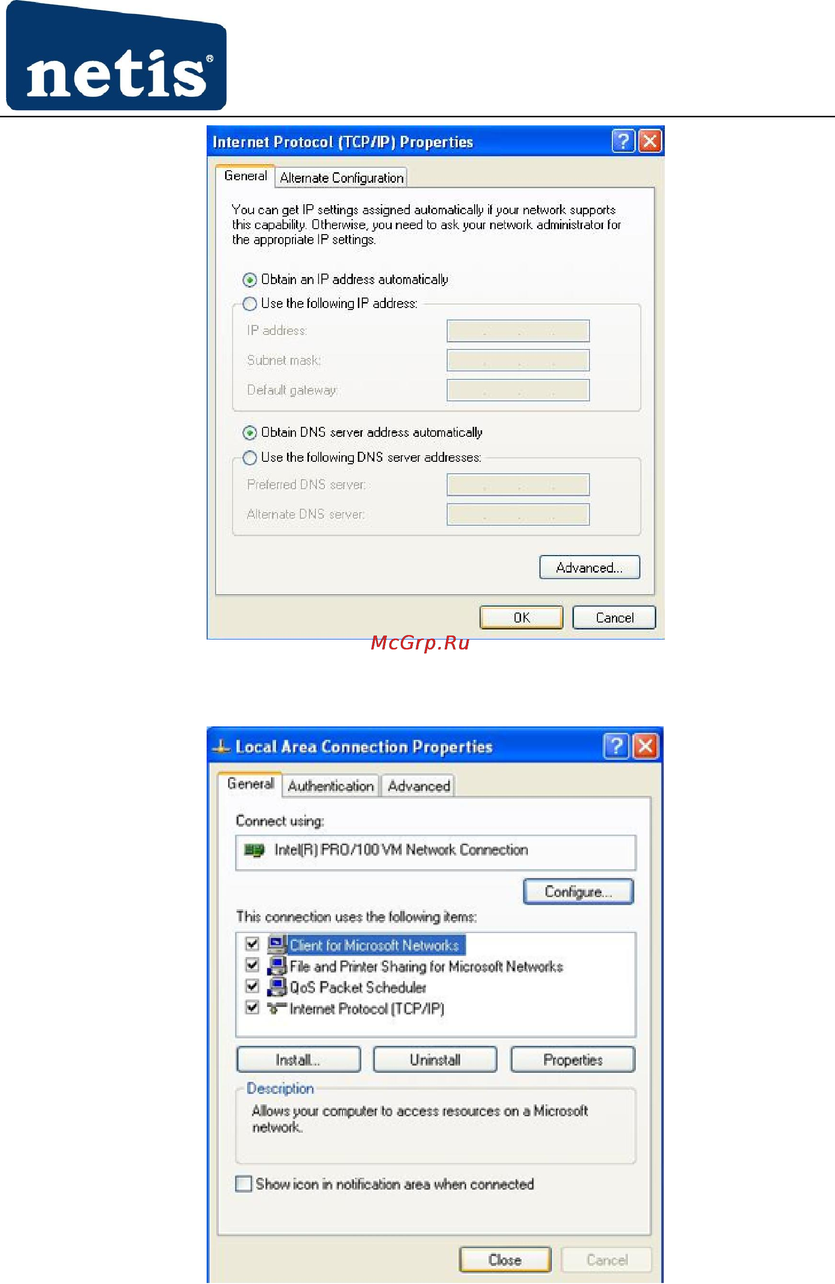 Netis WF-2301 [17/51] Press ok to close the local area connection properties window