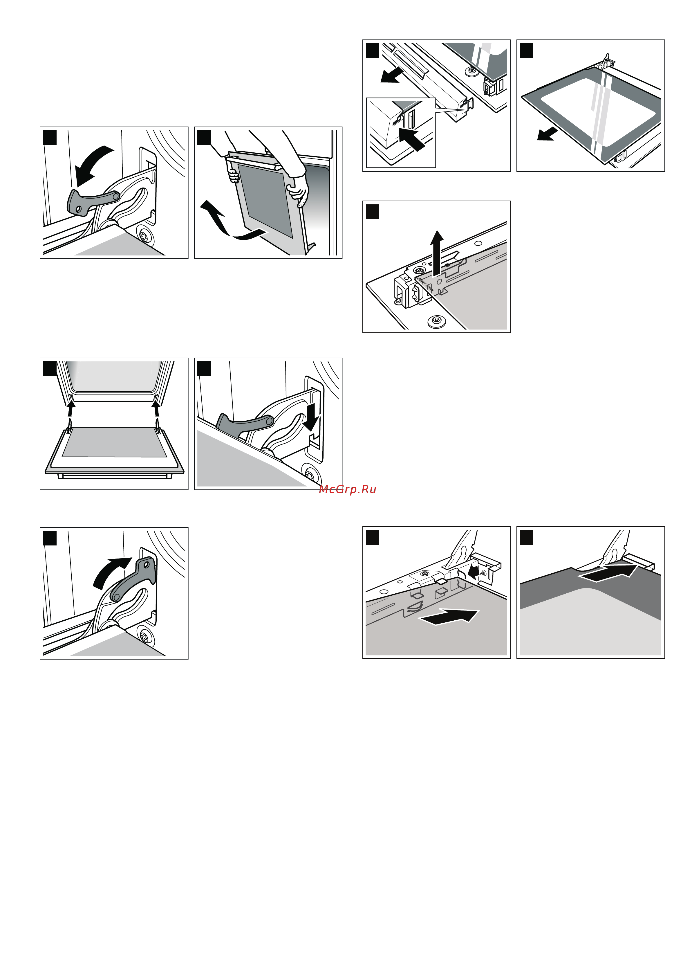 Bosch hgg233128 r [20/28] Снятие и установка стёкол дверцы