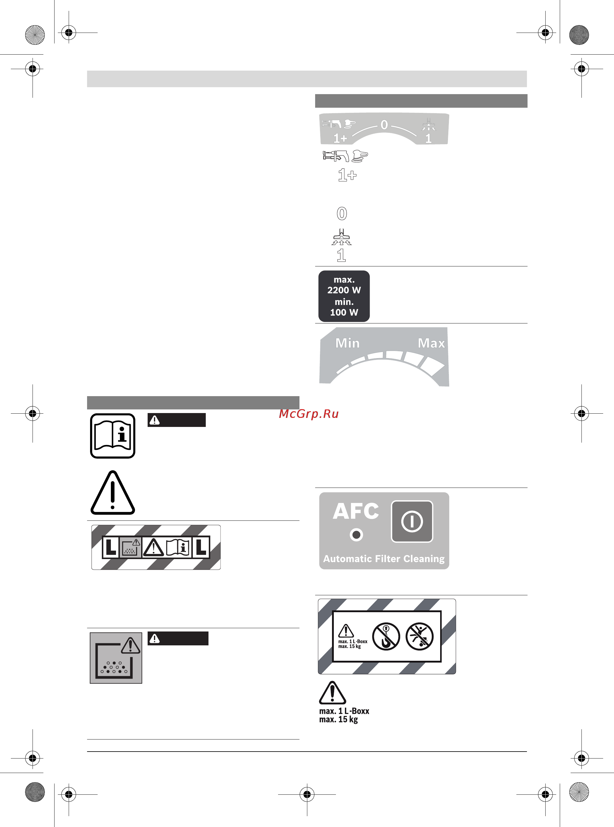Bosch GAS 35 L AFC 0.601.9C3.200 [16/212] Symbols