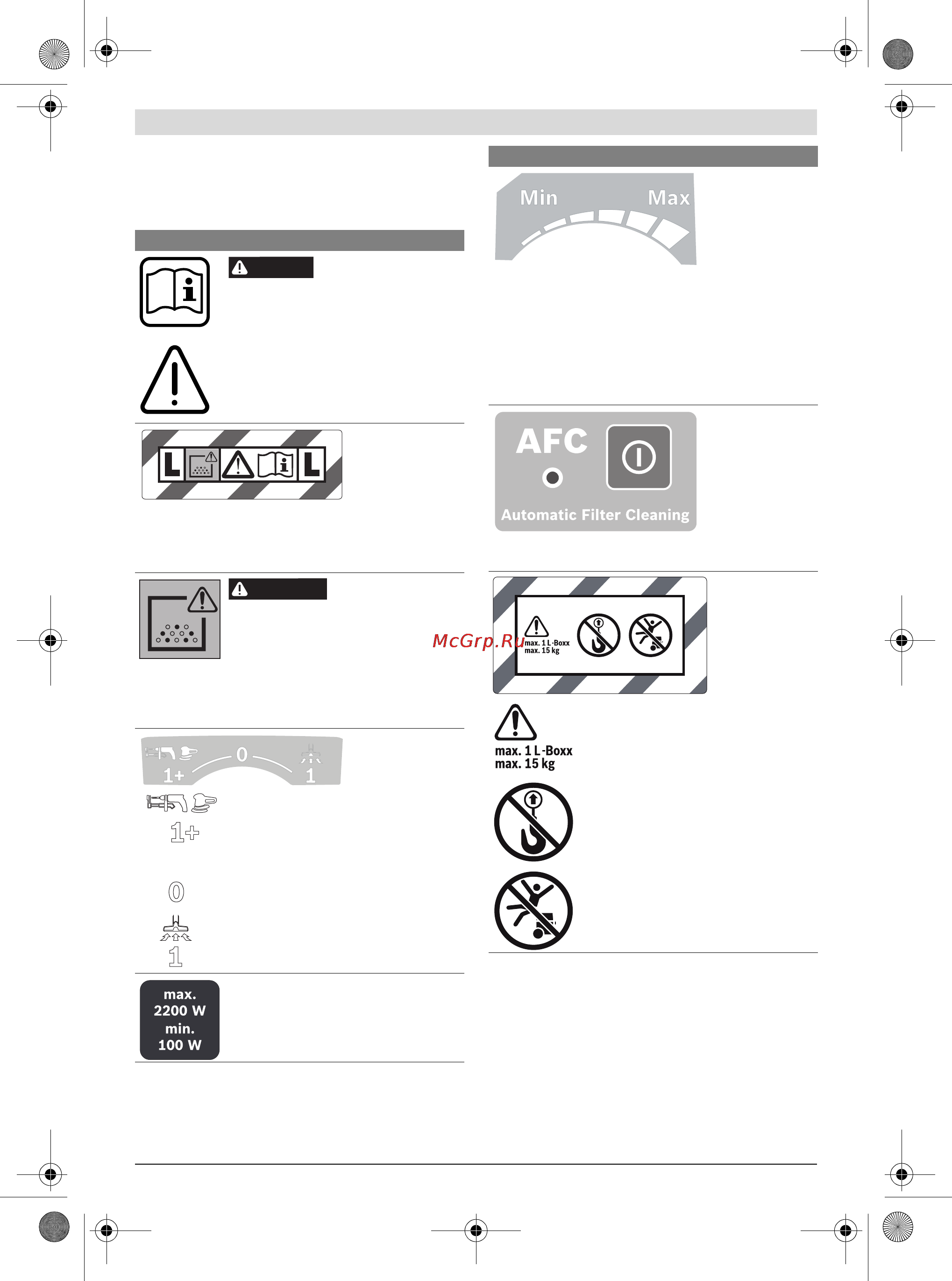 Bosch gas 35 l afc [78/212] Tunnusmerkit