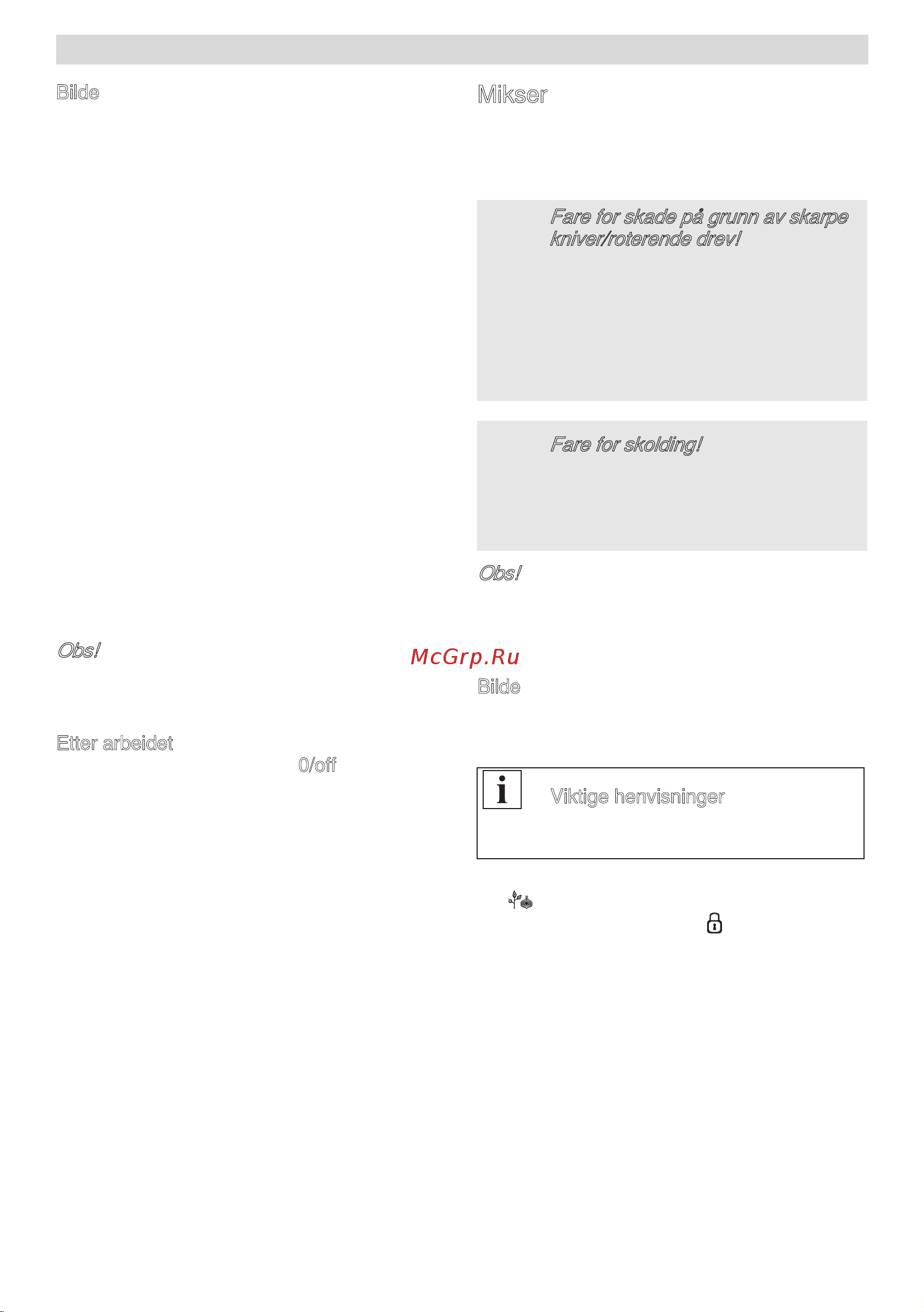 Bosch mcm 3100w [66/194] Rengjøring og pleie
