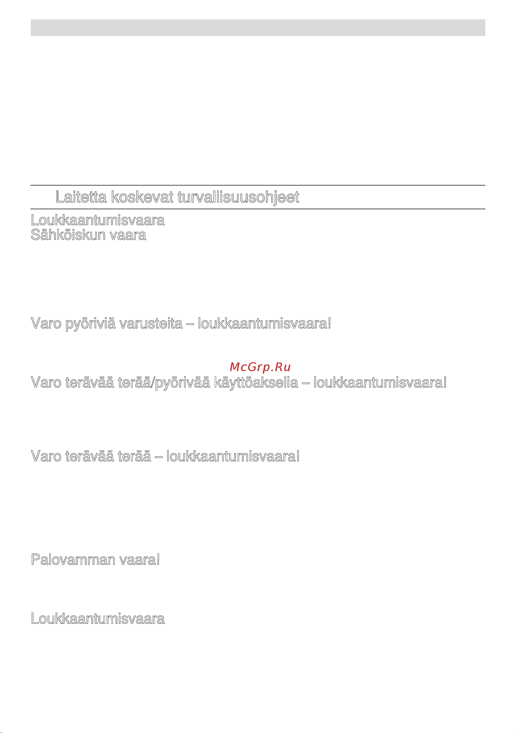 Bosch mcm 3401m [81/194] Turvallisuusasiaa