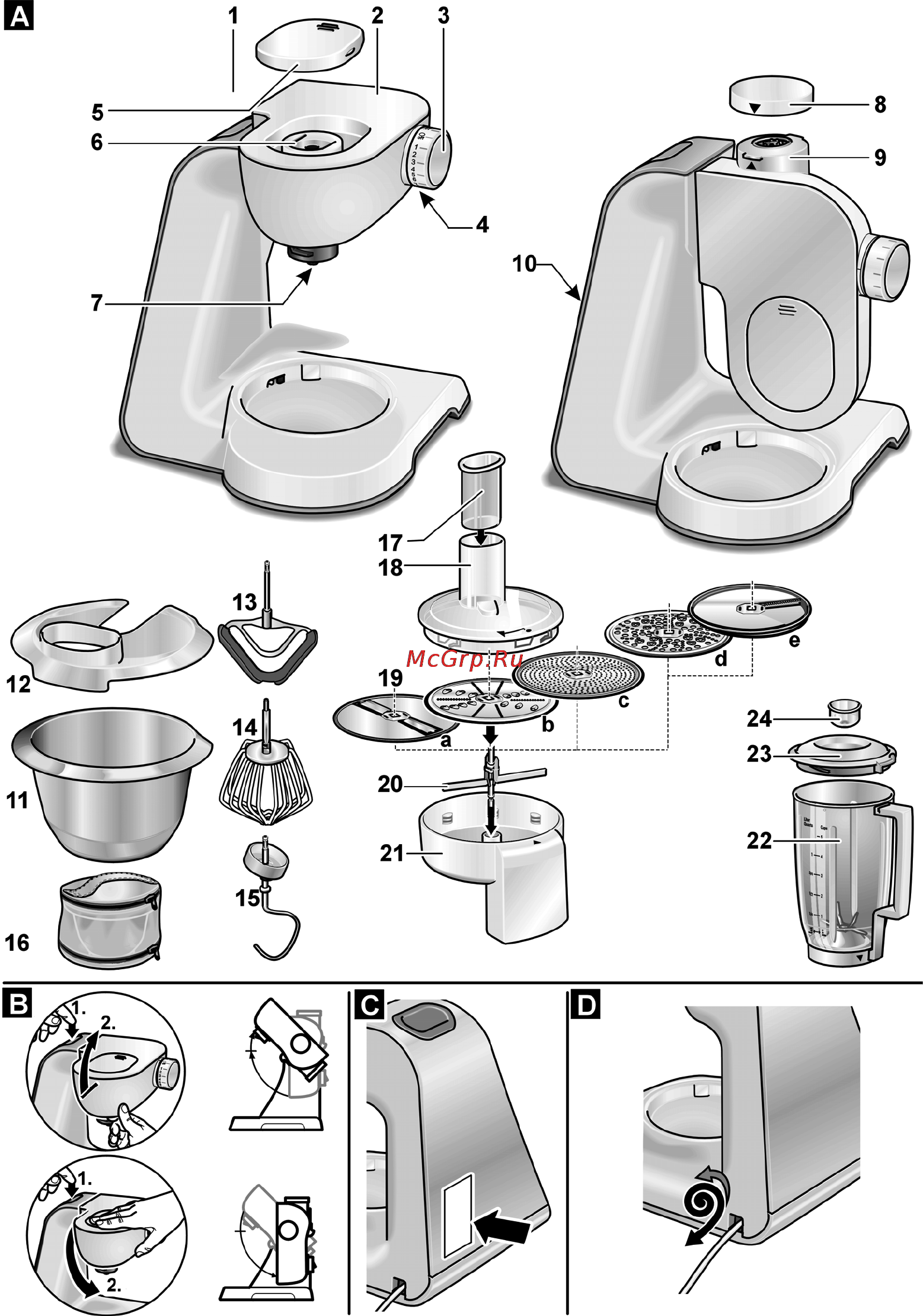 Bosch mum 57860 Инструкция по эксплуатации онлайн [204/208] 150900
