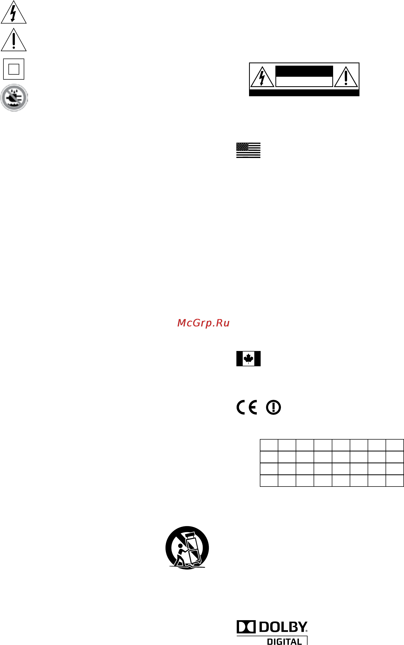 Boston Acoustics tvee26 [47/56] At cz fi is lt pt se fr be dk de ie mt sk ch it ee gr lv nl si tr lu cy hu pl es gb no