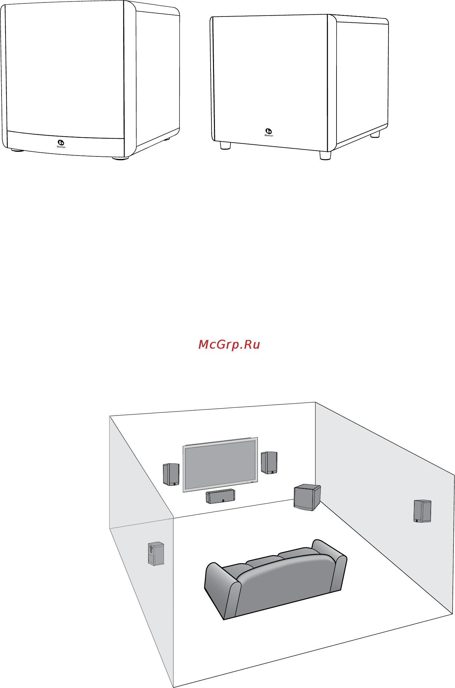 Boston Acoustics asw250, gloss white [4/40] Placementoptions