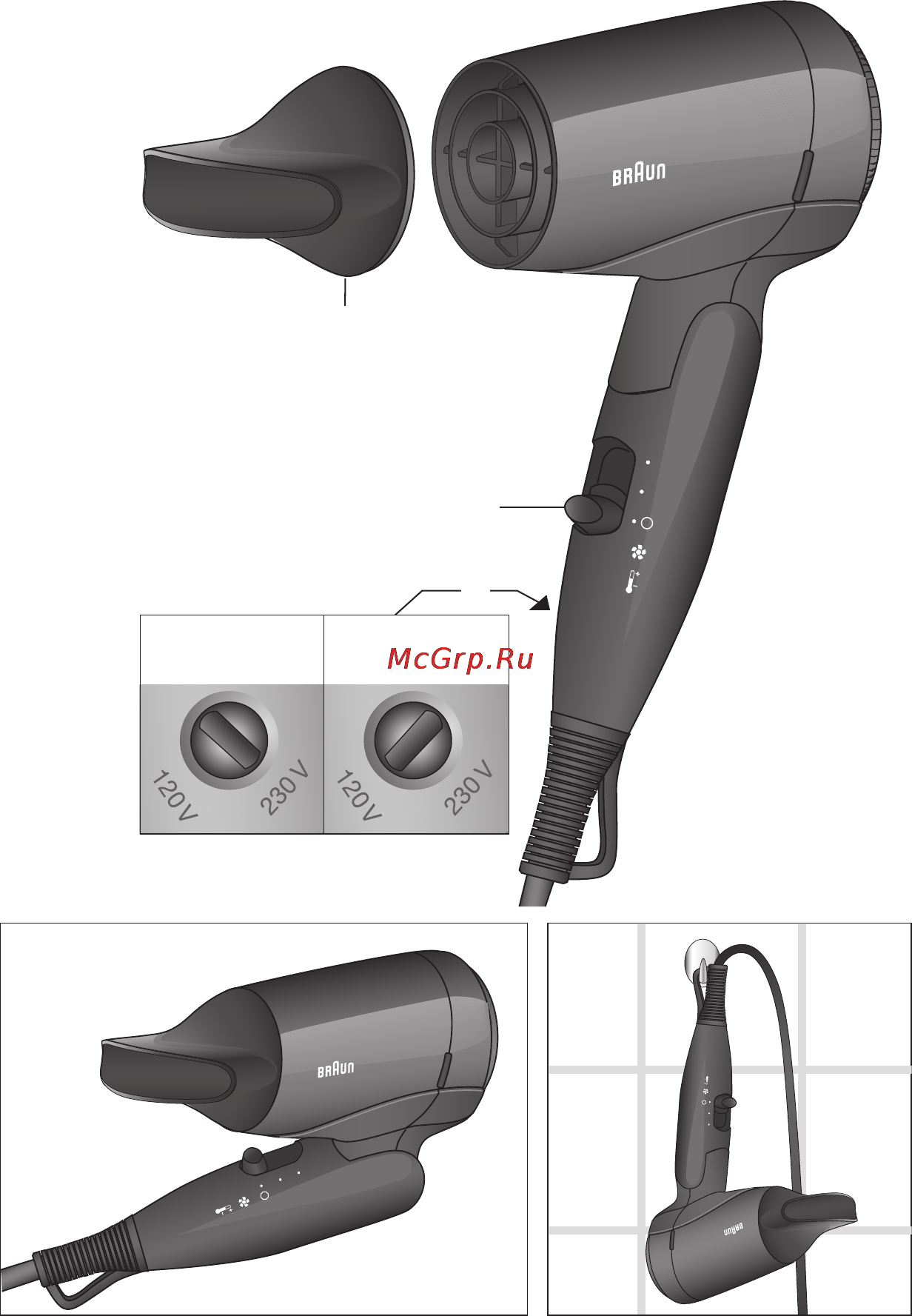 Braun satin hair 1 hd 130 [3/55] V 120v