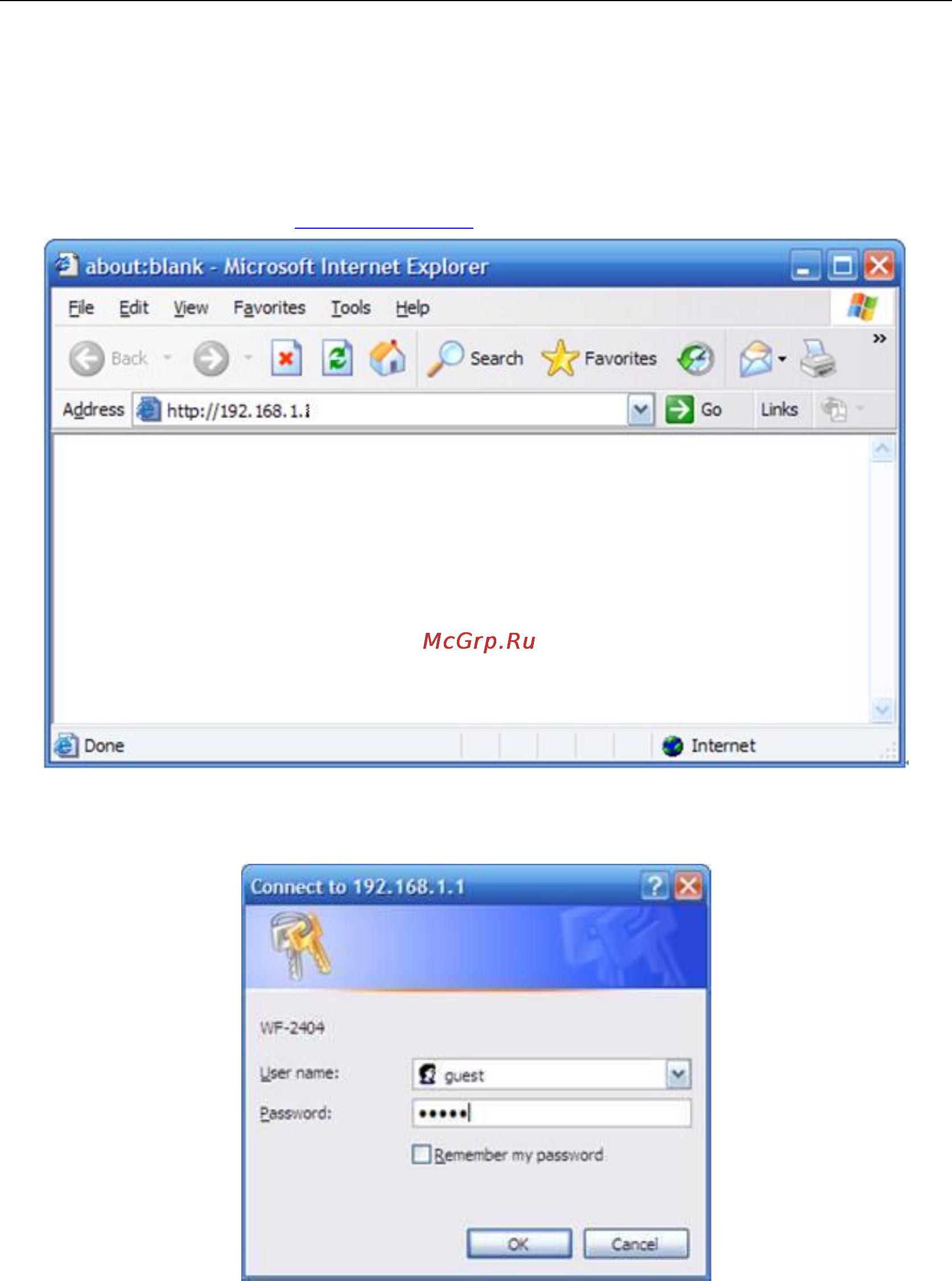 Netis WF-2404 WF-2404D [6/13] Log in to router interface