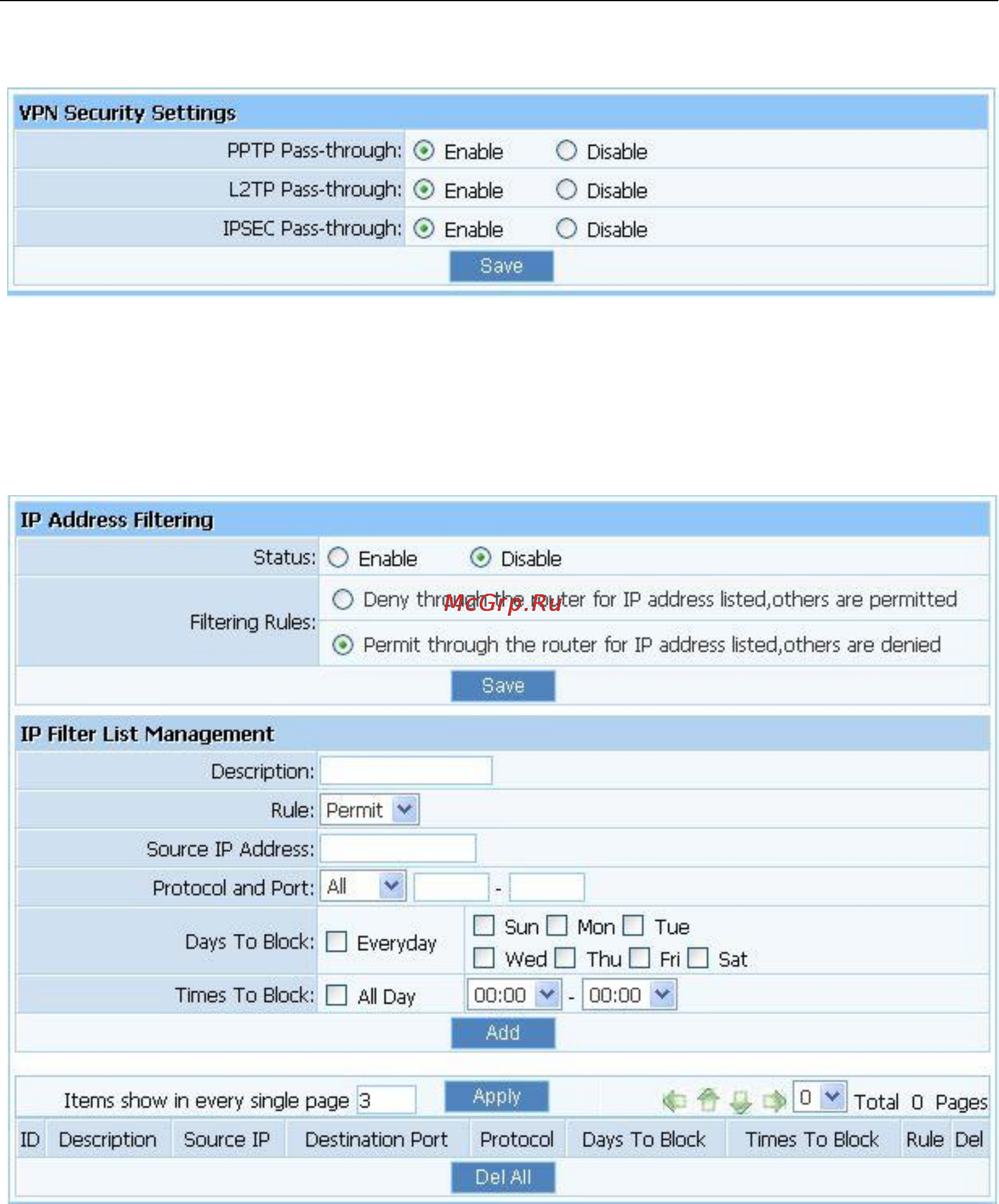 Netis WF-2402 WF-2402D [52/61] Ip address filtering