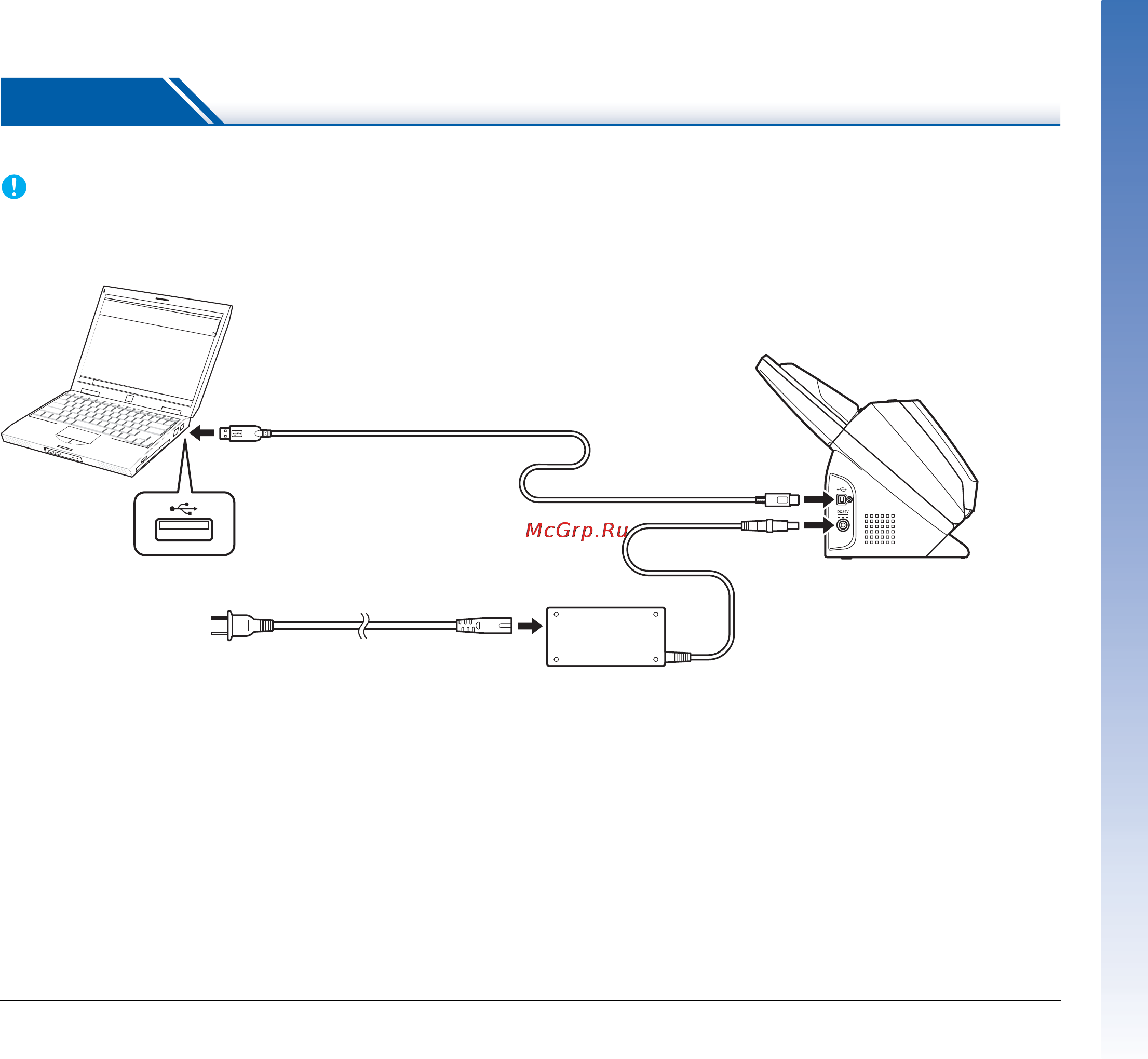 Canon imageformula dr-m160 [12/85] Step 3 connecting to a computer