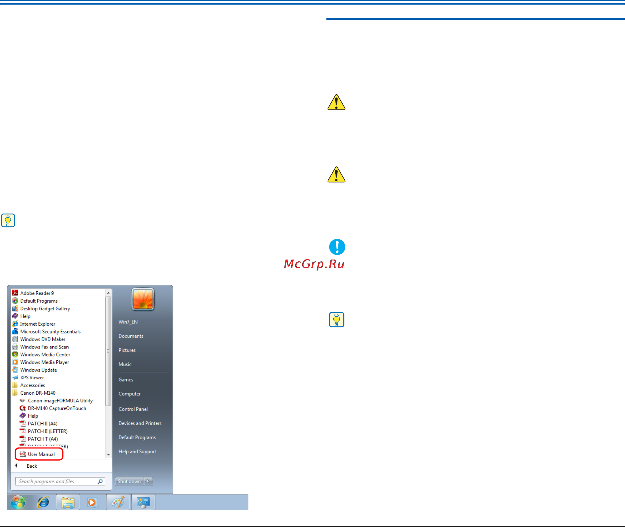 Canon imageformula dr-m140 [14/83] Warning