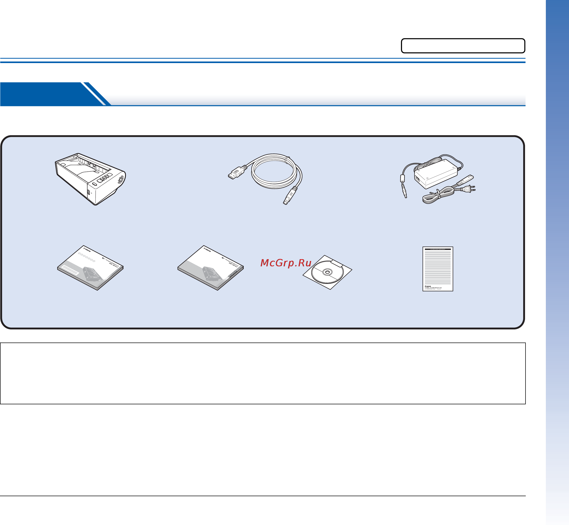 Canon imageformula dr-m140 [4/83] Setup guide
