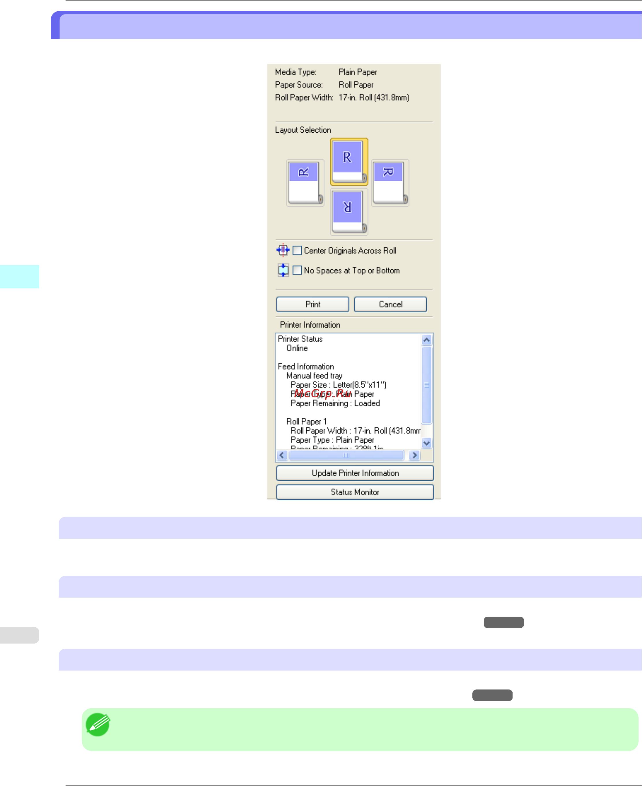 Canon imageprograf ipf825 [270/956] Dialog area