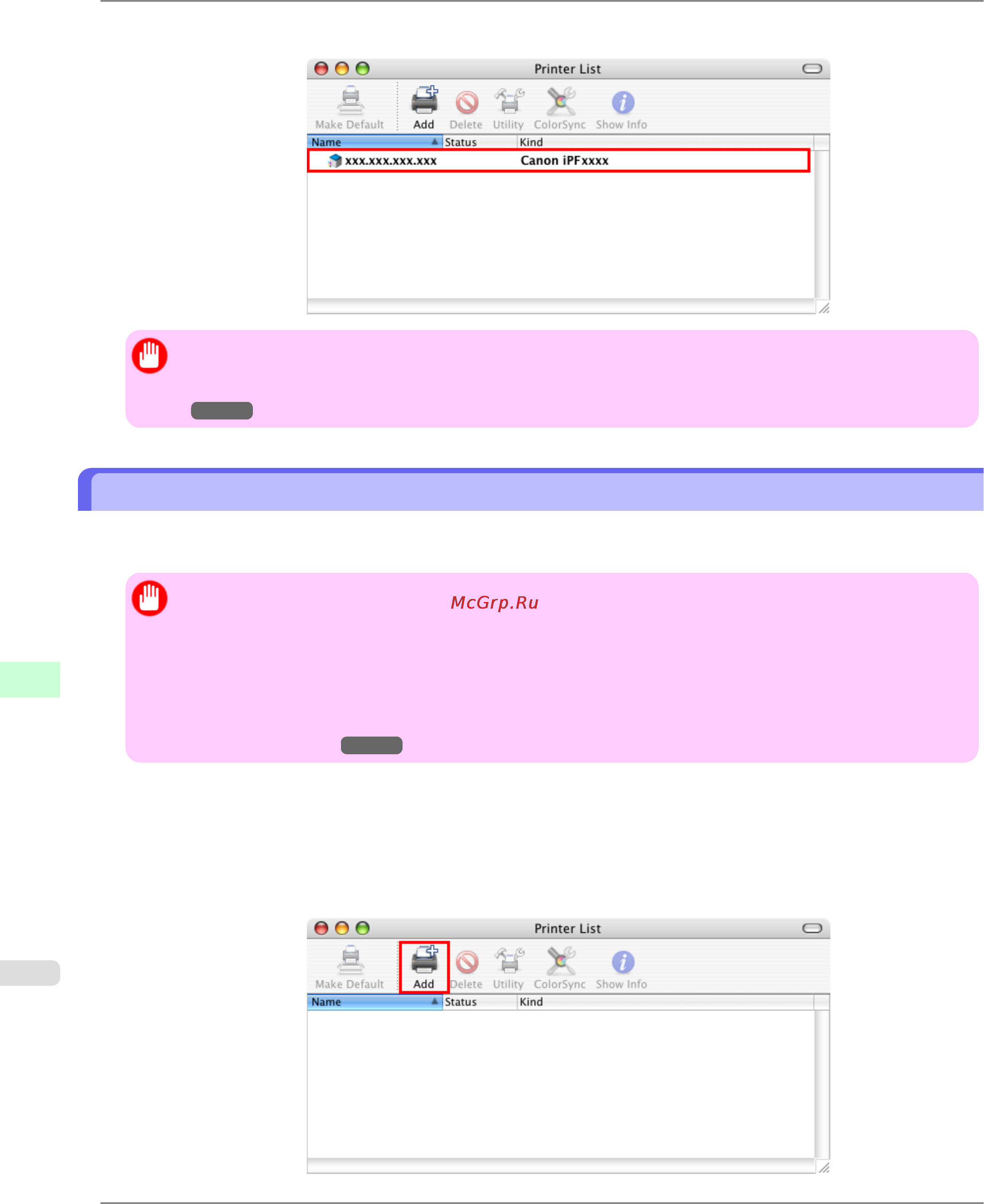 Canon imageprograf ipf825 [812/956] Configuring the destination for bonjour network