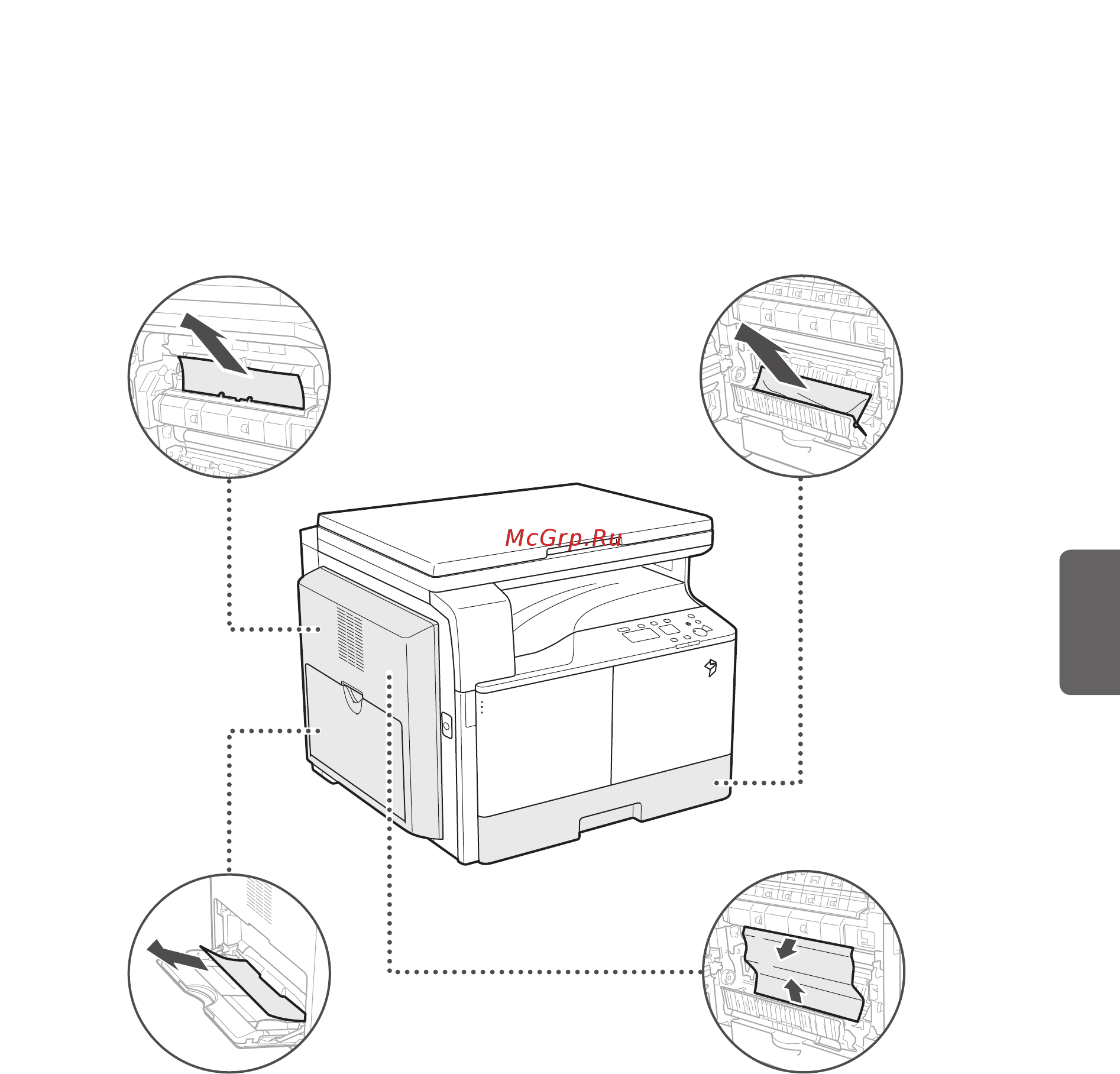 Canon Imagerunner 2202 [45/56] Участки Замятия Бумаги