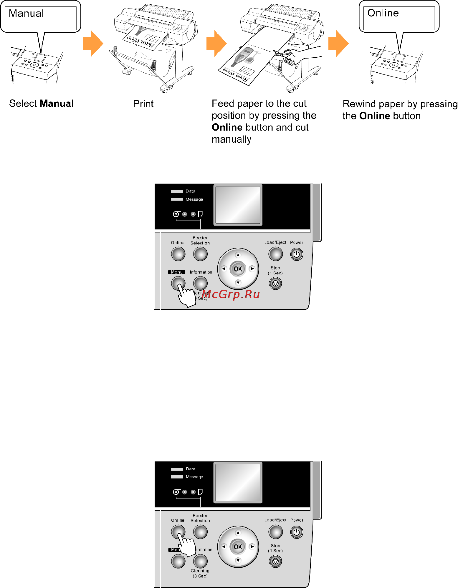 Canon imageprograf ipf605 [144/578] Manual when using media that cannot be cut using the cutter unit