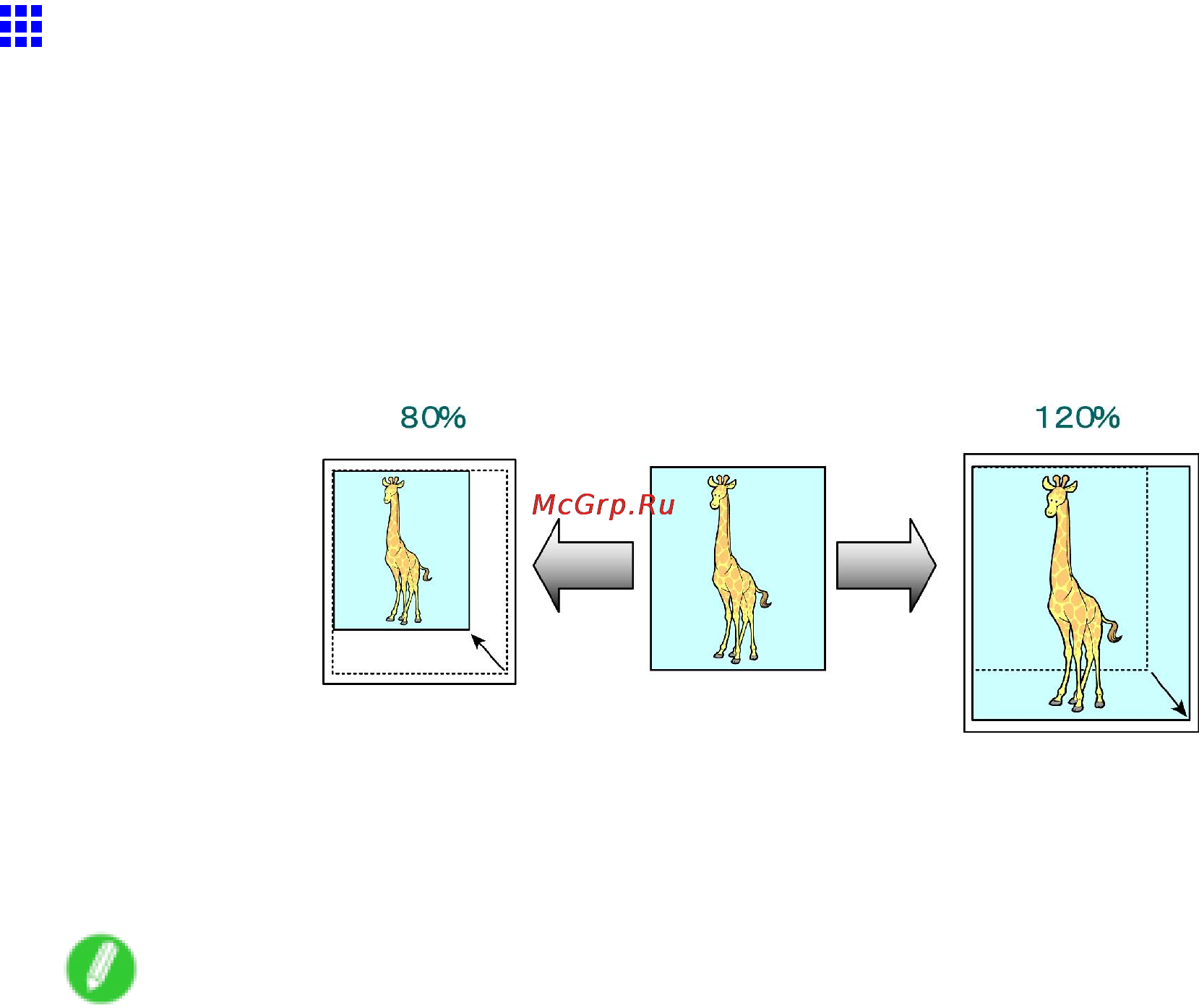 Canon imageprograf ipf605 [235/578] Resizing originals by entering a scaling value