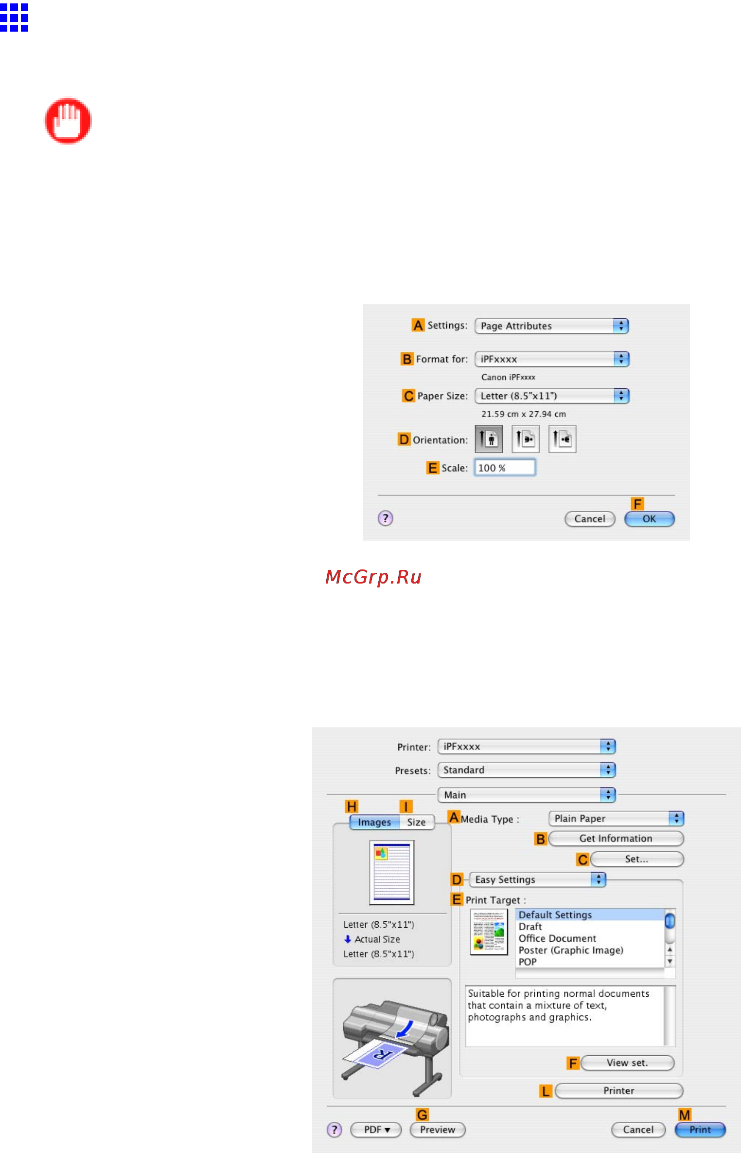 Canon imageprograf ipf605 [304/578] Printing multiple pages continuously mac os x