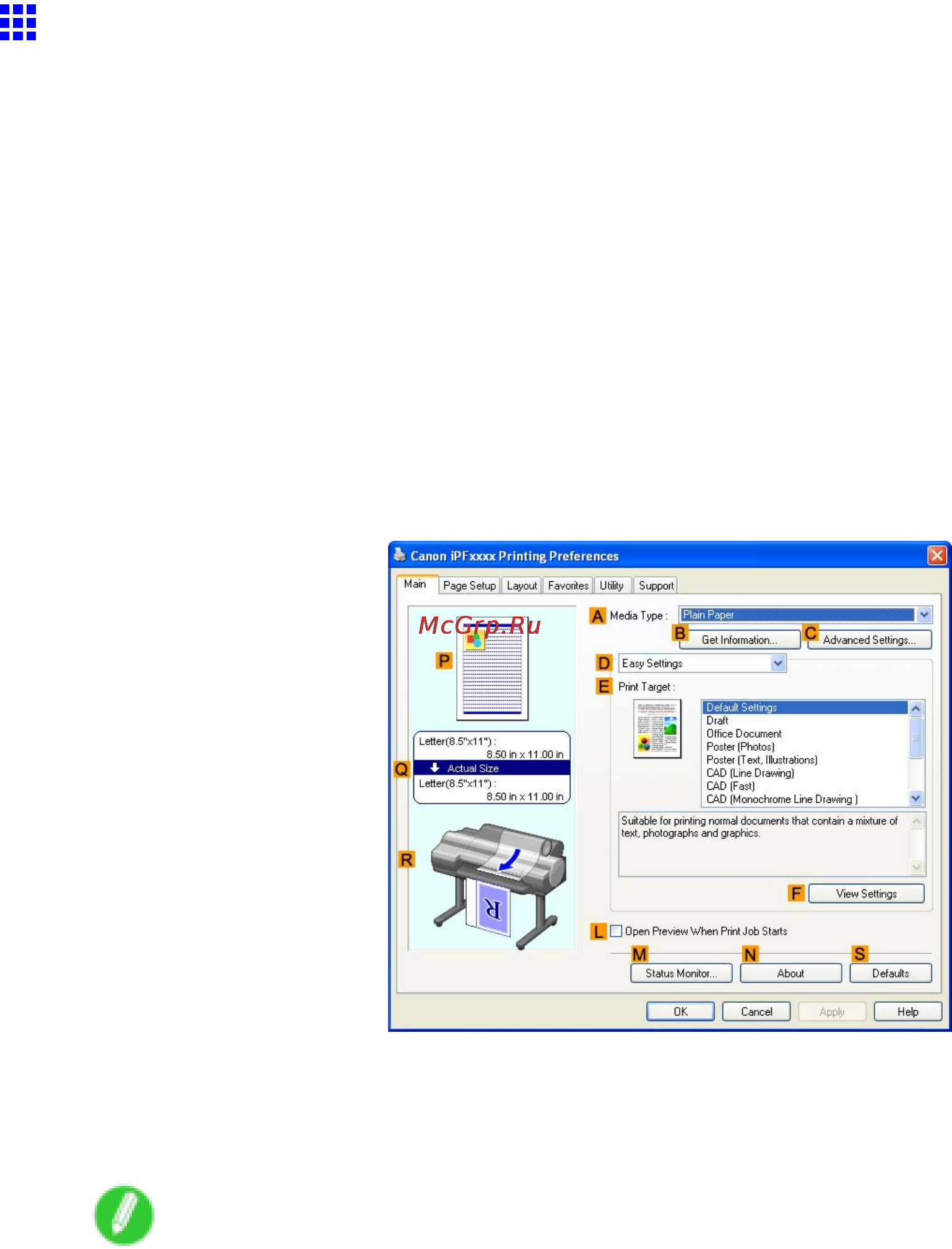 Canon imageprograf ipf605 [344/578] Printing with watermarks copy file copy and so on windows