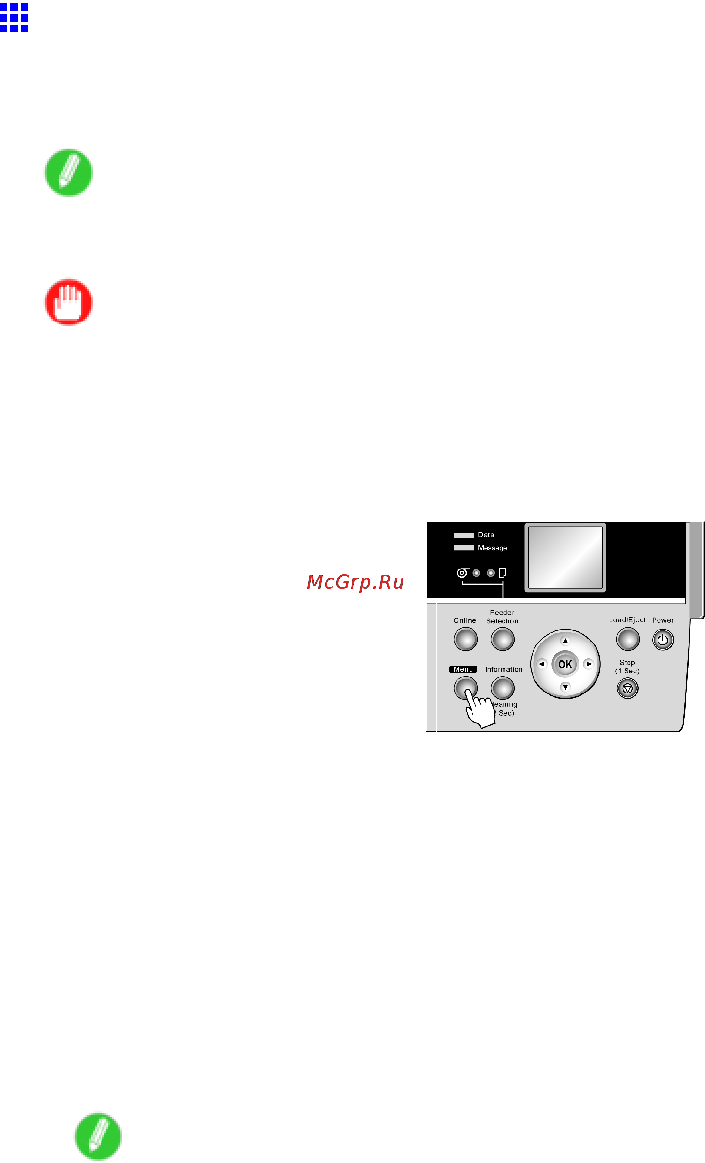 Canon imageprograf ipf605 [478/578] When using sheets load one unused sheet a4 letter sized or larger