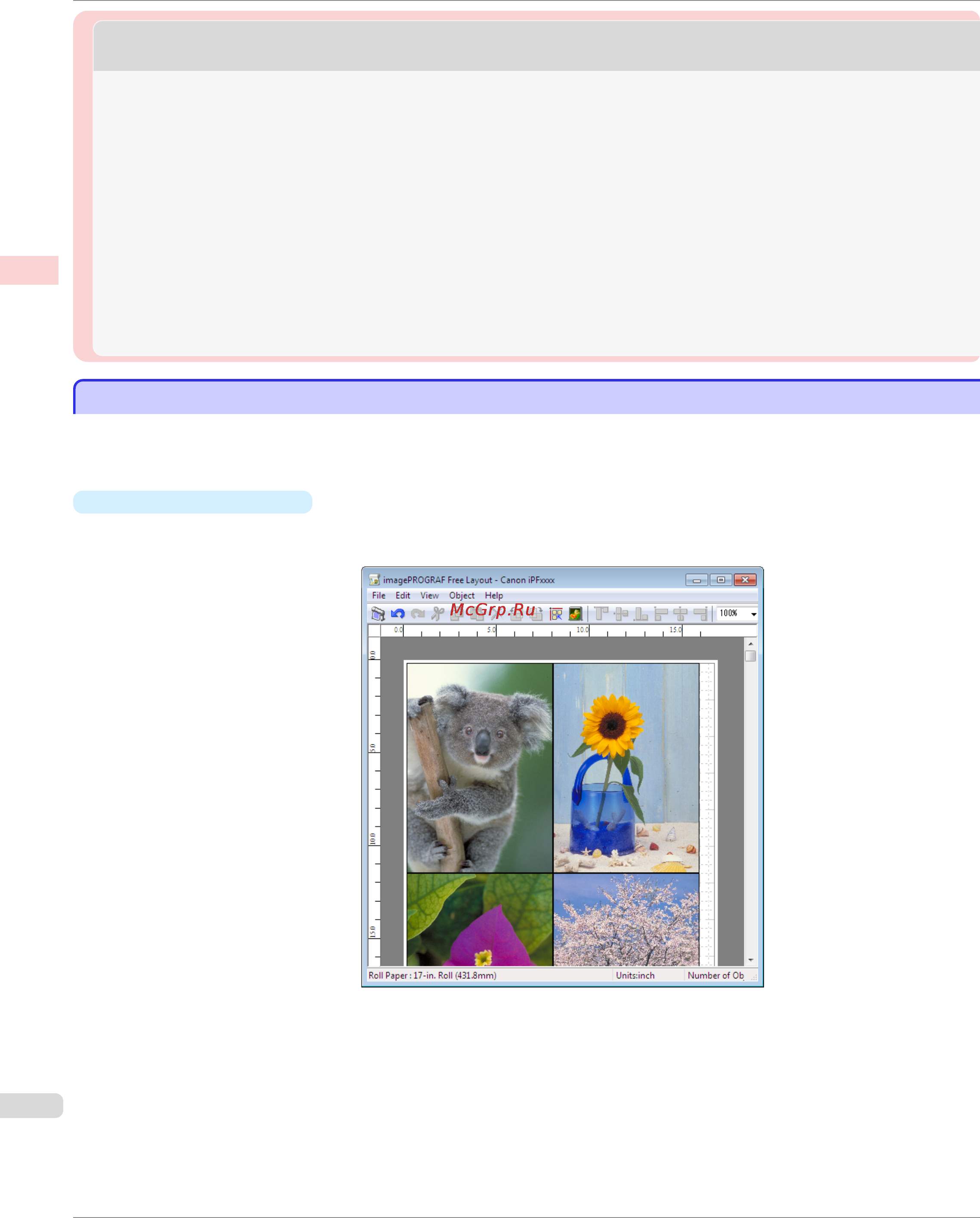 Canon imageprograf ipf780 [110/648] Printing multiple originals next to each other