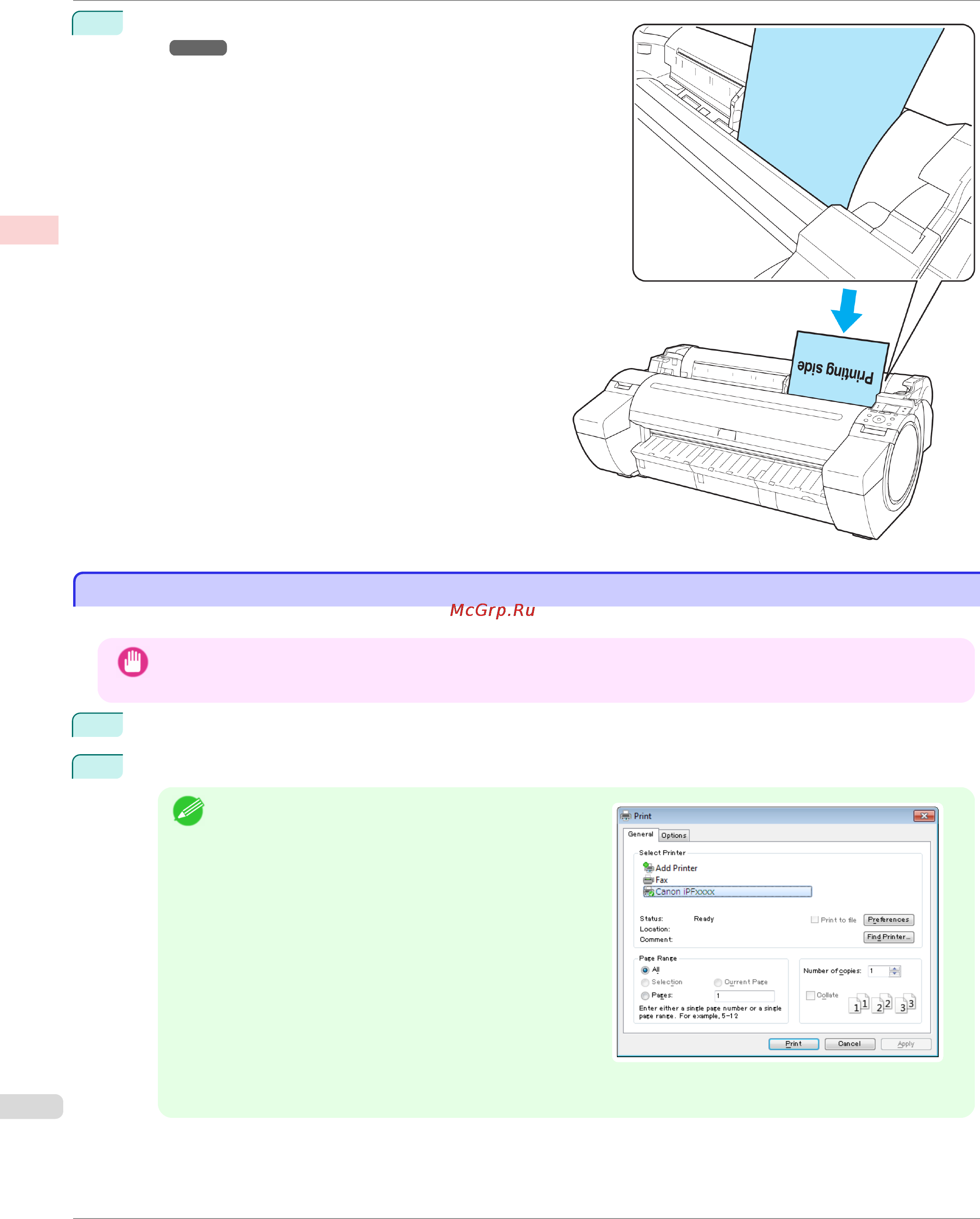 Canon imageprograf ipf780 [22/648] Printing in windows