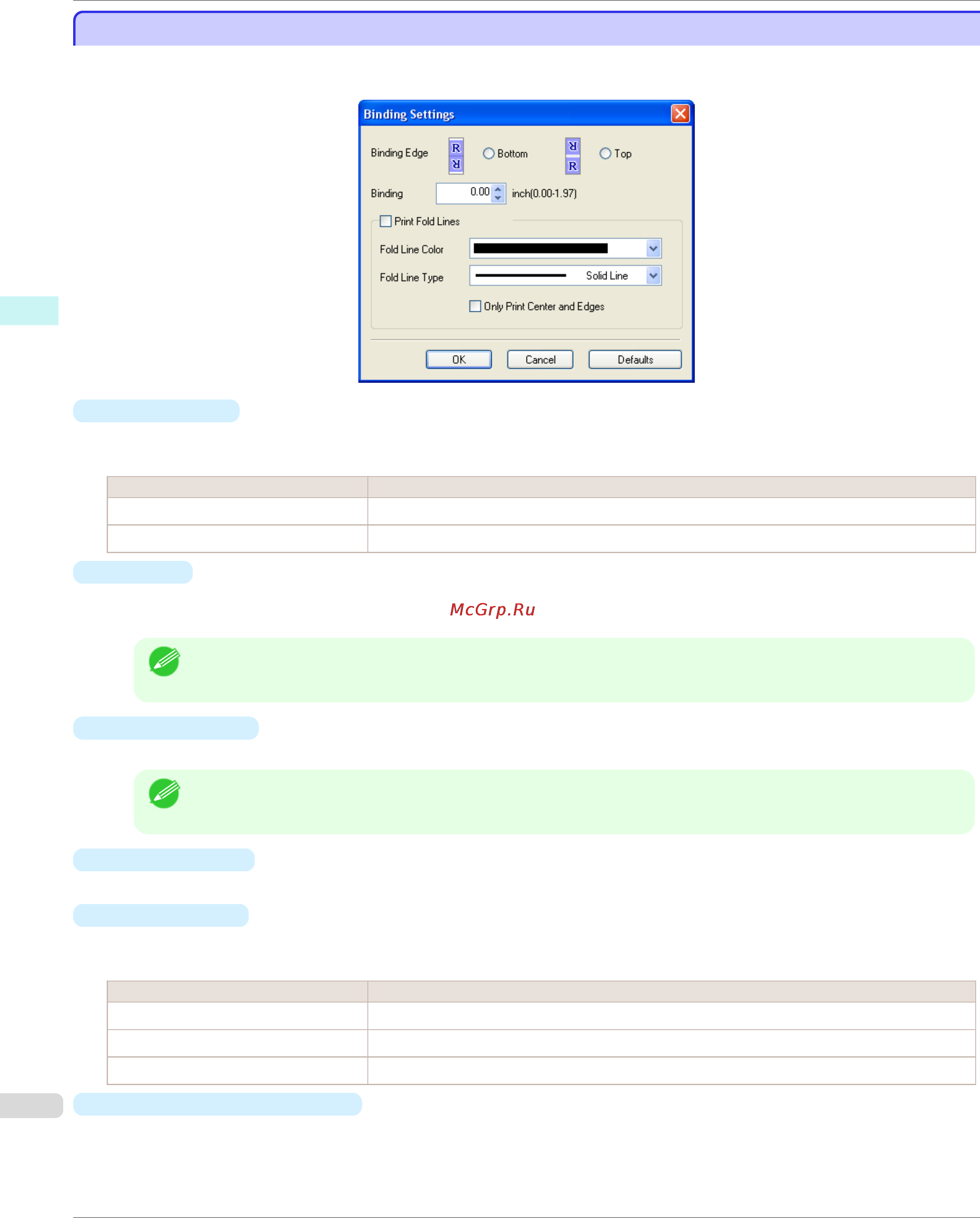Canon imageprograf ipf780 [222/648] Binding settings dialog box