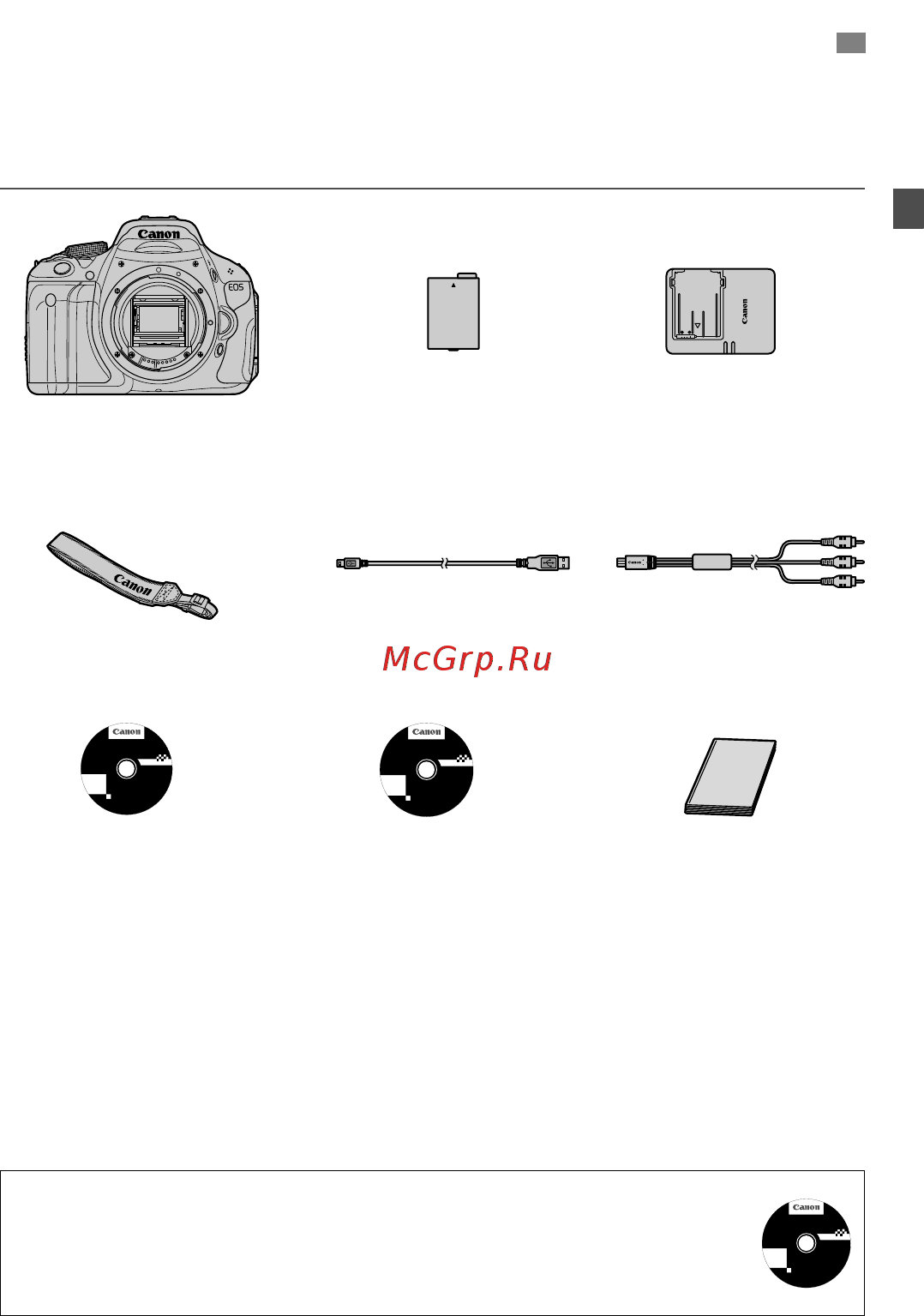 Canon EOS 600D Kit EF-S 18-135mm IS Black [3/328] Контрольный список комплекта поставки