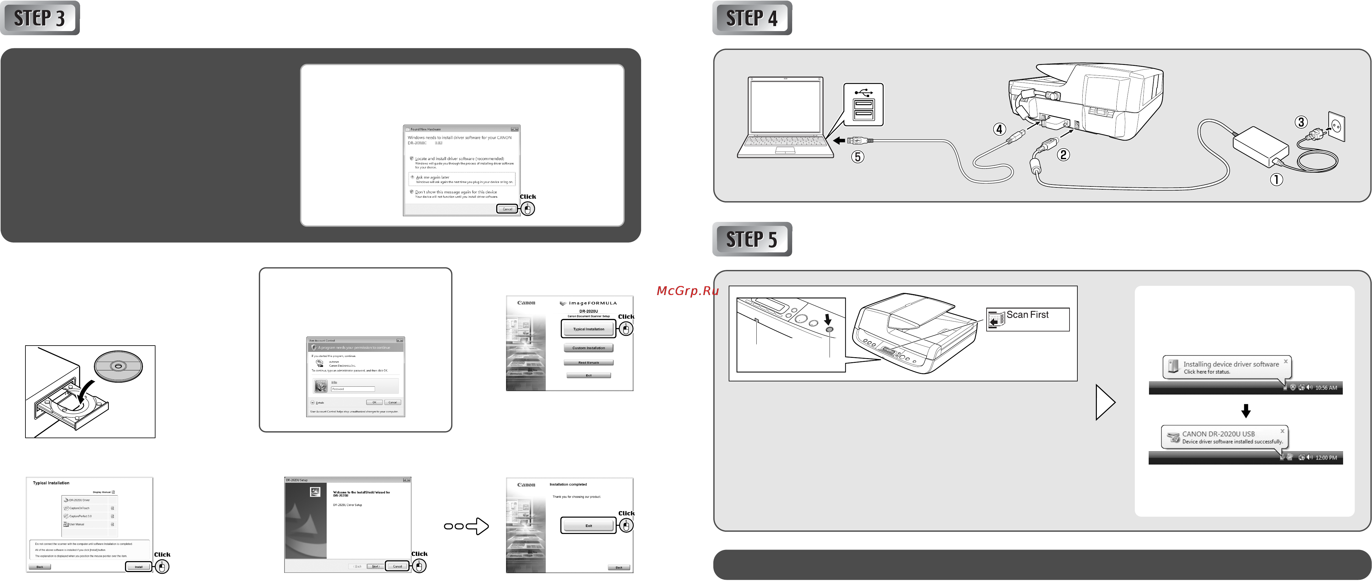 Canon DR-2020U [4/40] Connecting to a computer