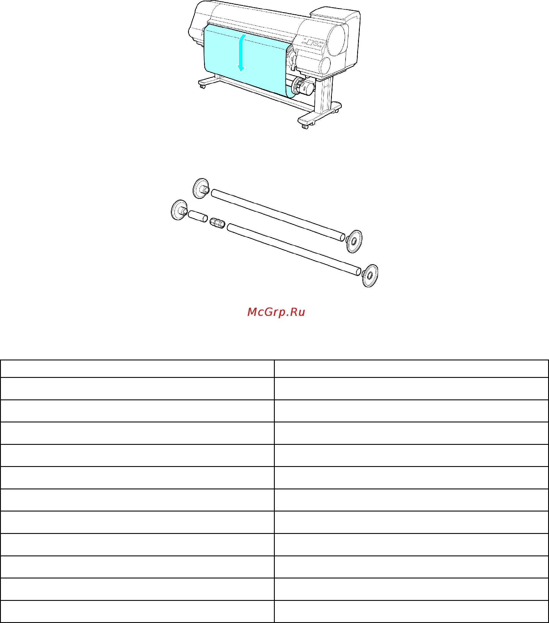 Canon imagePROGRAF iPF810 [104/710] Use a combination of weight roll weight joint and weight flange that matches the roll type