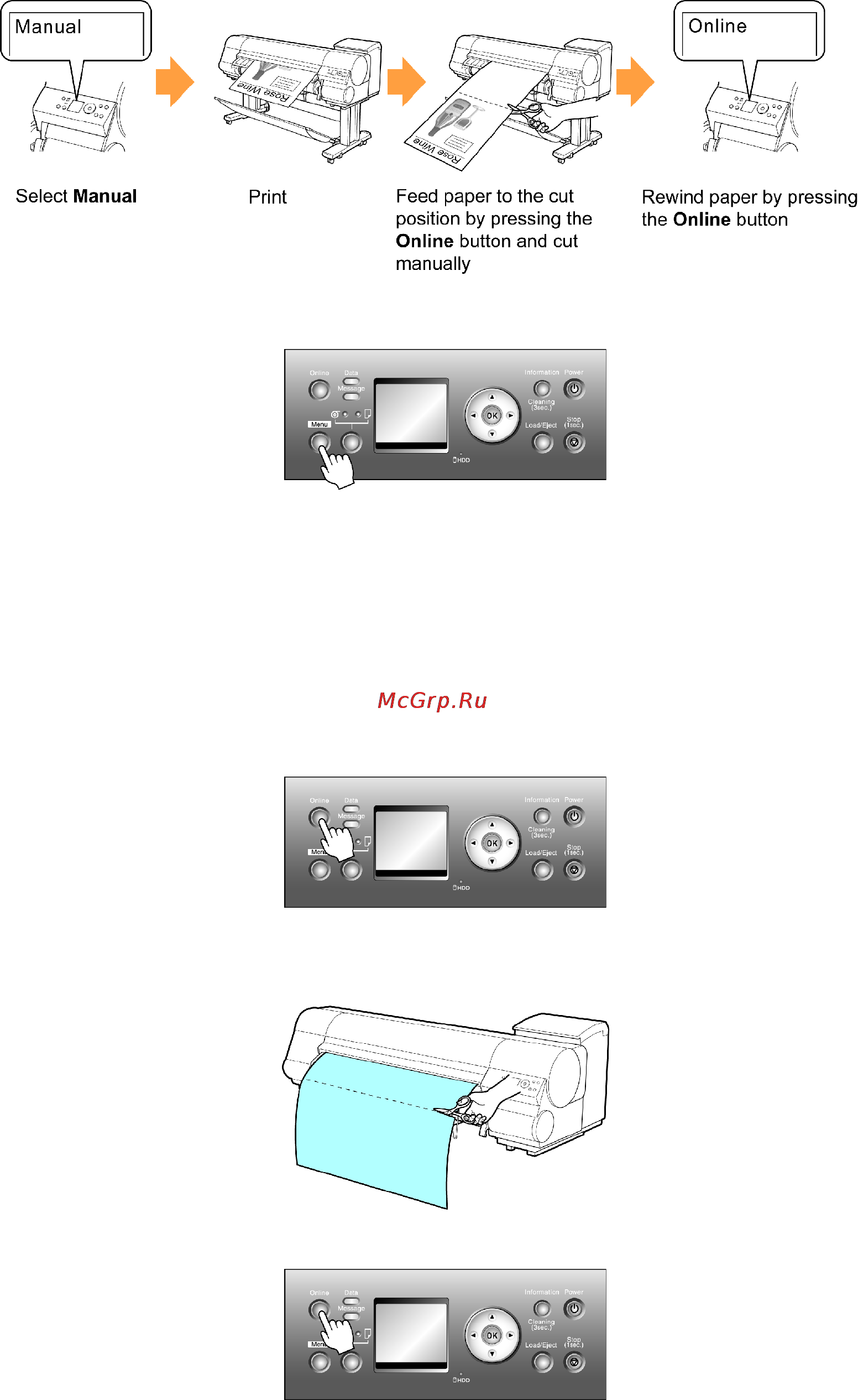Canon imagePROGRAF iPF810 [171/710] Manual when using media that cannot be cut using the cutter unit