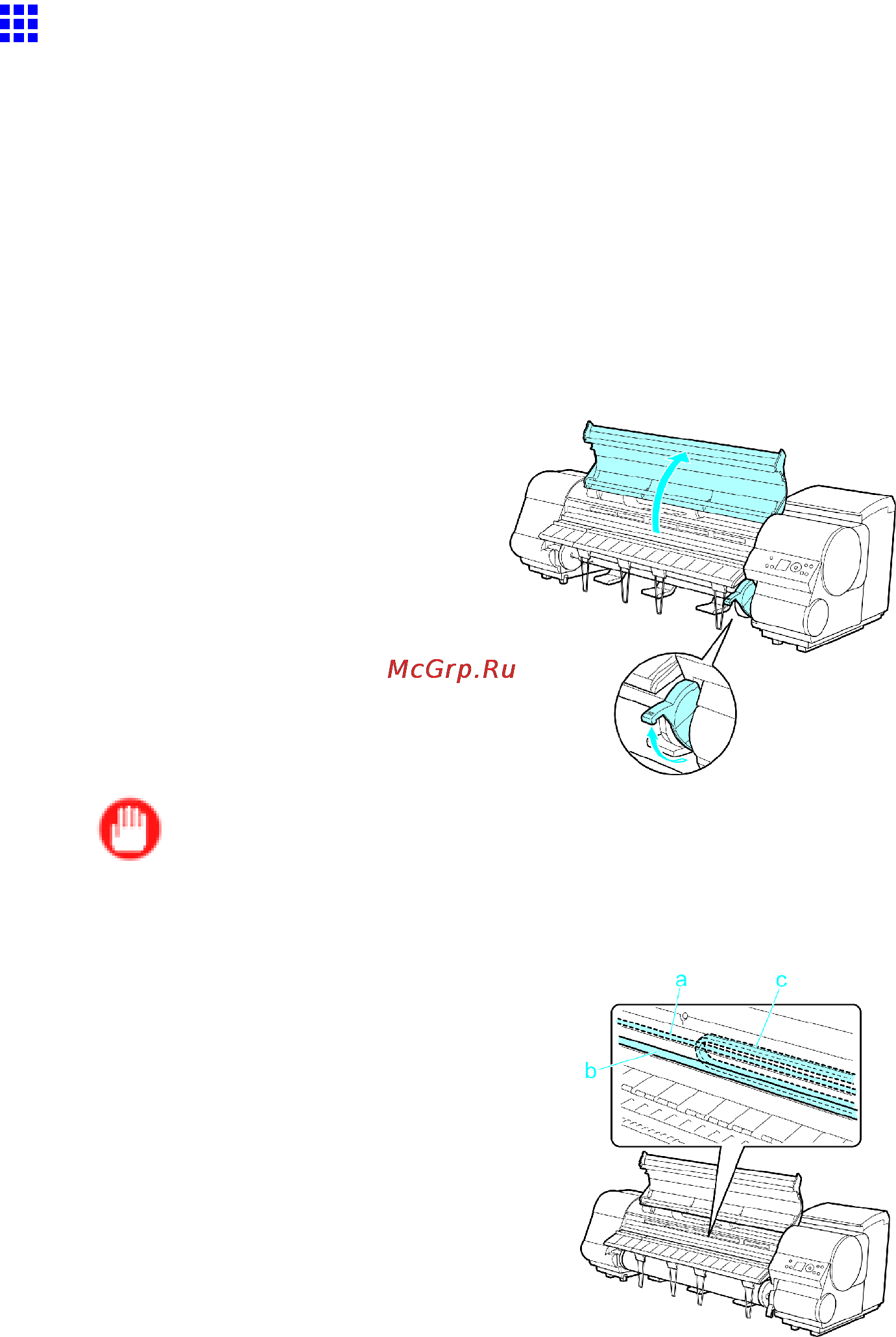 Canon imagePROGRAF iPF810 [181/710] Manually loading paper to the position for printing