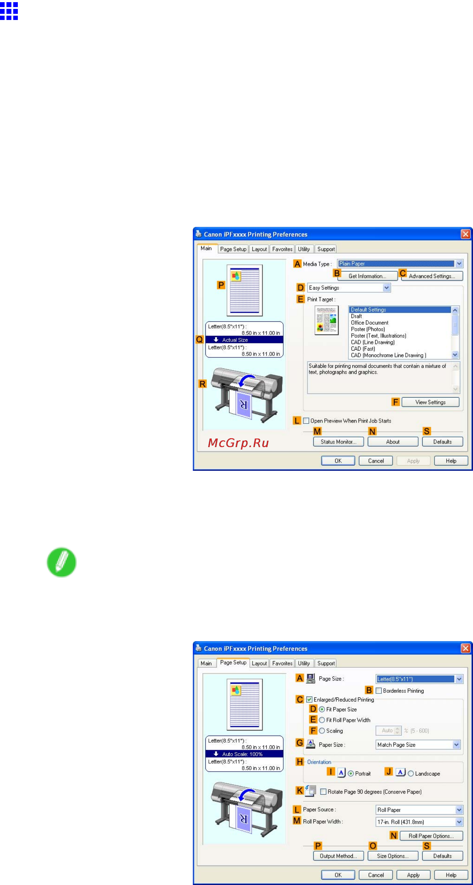 Canon imagePROGRAF iPF810 [201/710] Printing line drawings and text windows
