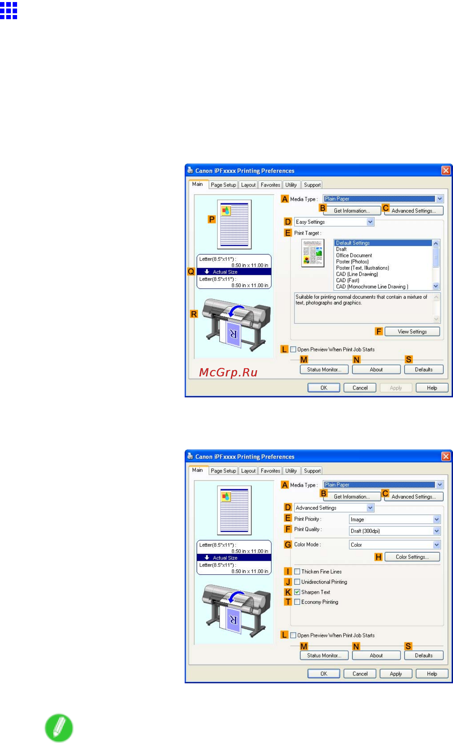 Canon imagePROGRAF iPF810 [207/710] Fine tuning monochrome settings when printing line drawings windows