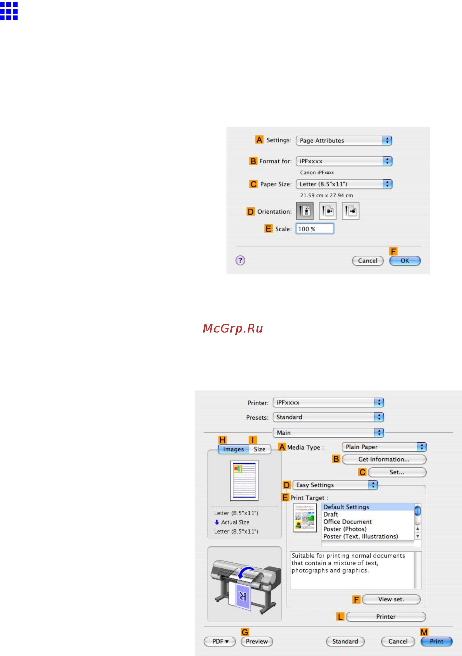 Canon imagePROGRAF iPF810 [209/710] Fine tuning monochrome settings when printing line drawings mac os x