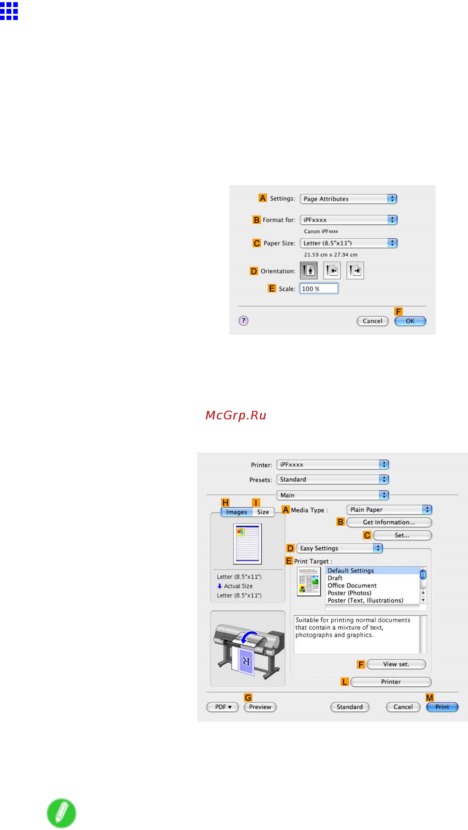 Canon imagePROGRAF iPF810 [219/710] Printing office documents mac os x