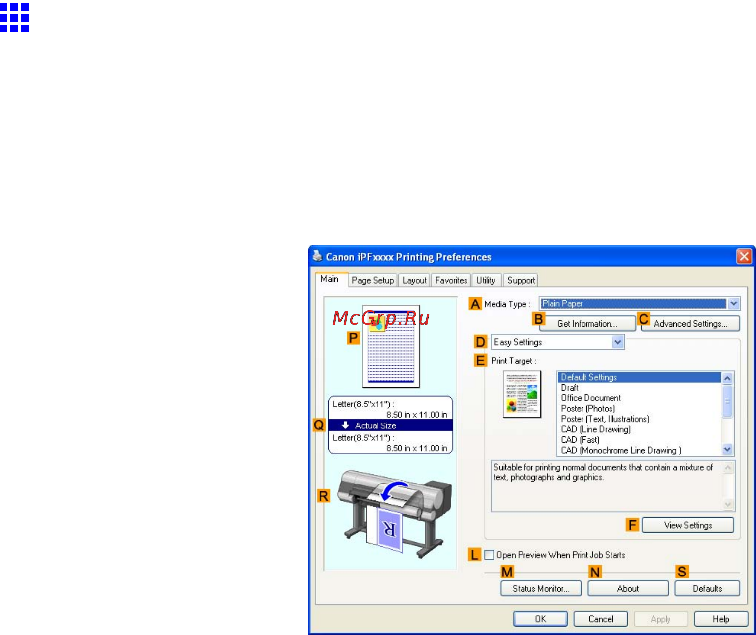 Canon imagePROGRAF iPF810 [373/710] Checking the layout in a preview before printing windows