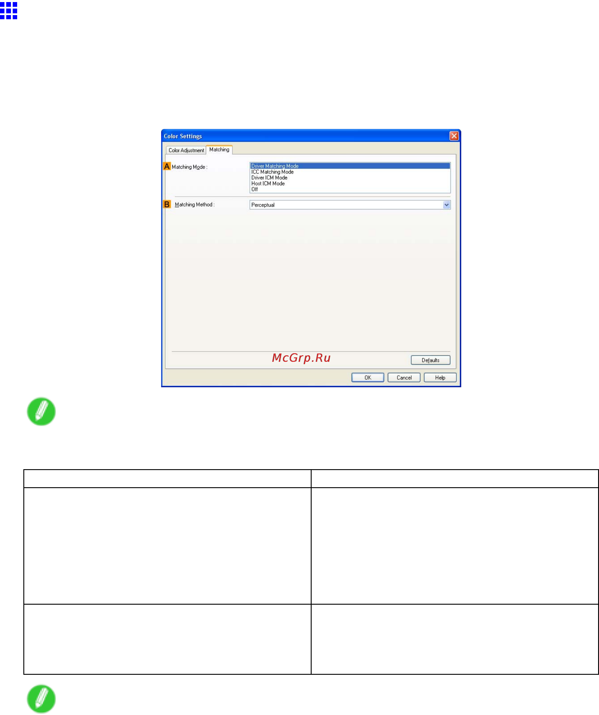 Canon imagePROGRAF iPF810 [417/710] Matching sheet windows