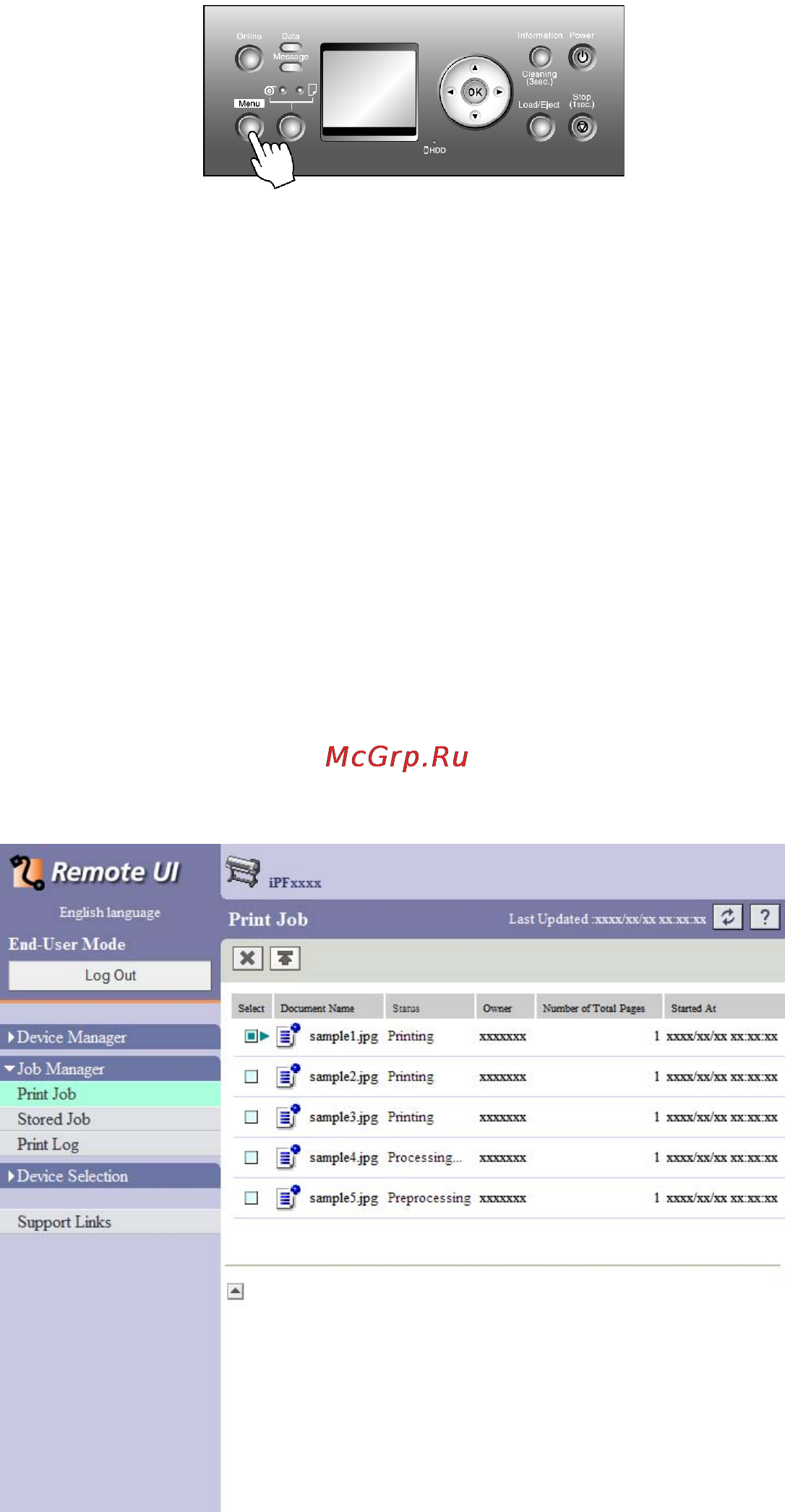 Canon imagePROGRAF iPF810 [515/710] Using remoteui