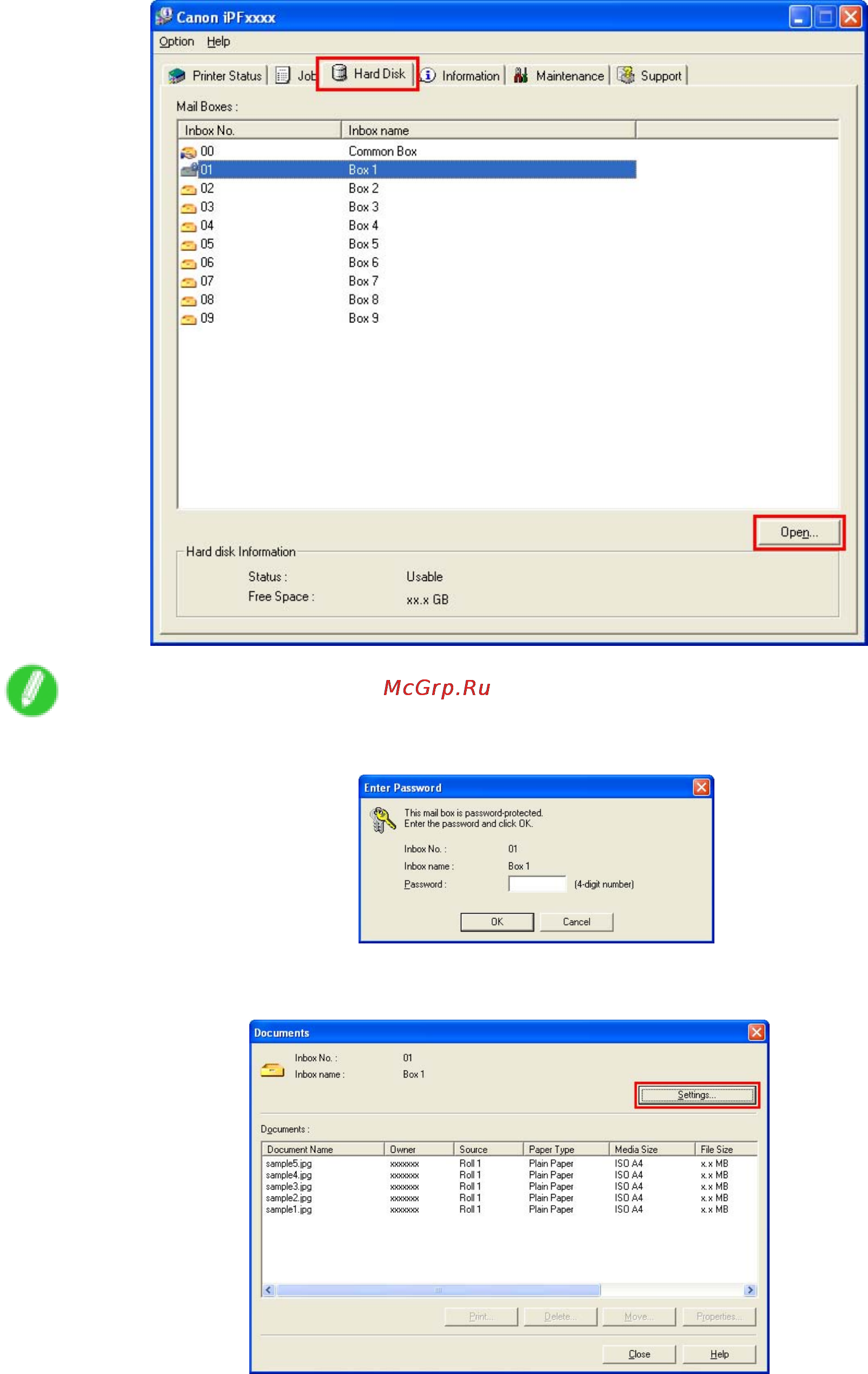 Canon imagePROGRAF iPF810 [519/710] Using imageprograf status monitor windows