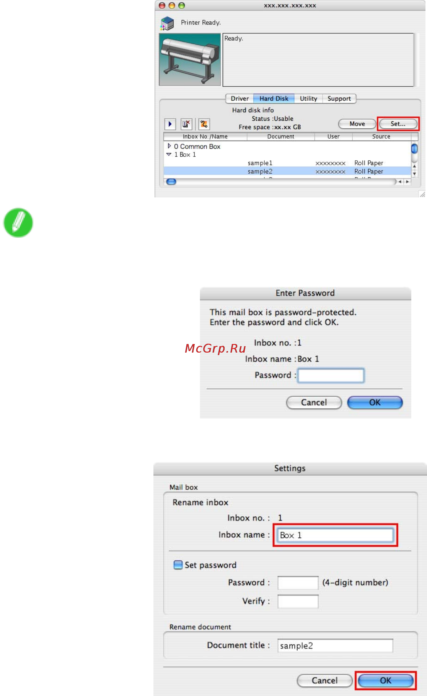 Canon imagePROGRAF iPF810 [526/710] Using imageprograf printmonitor mac os