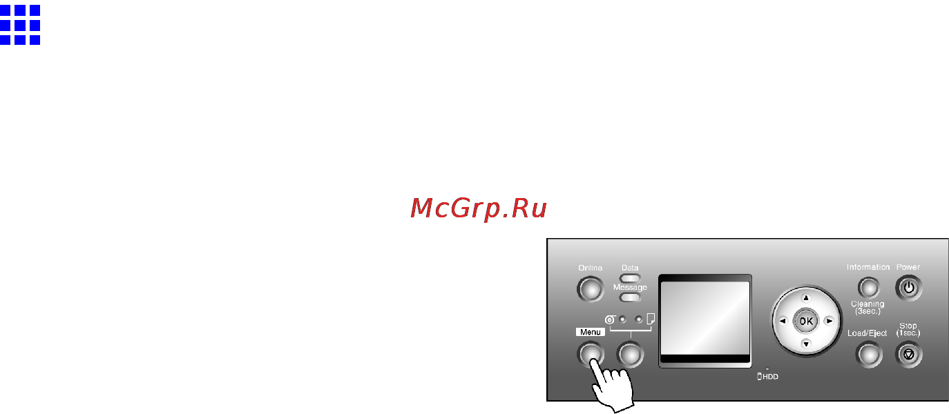 Canon imagePROGRAF iPF810 [532/710] Press the menu button to display main menu