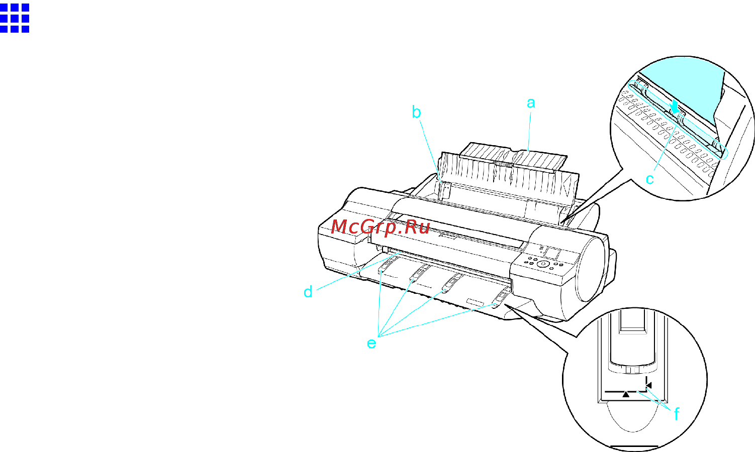 Canon imagePROGRAF iPF6000S [31/730] Tray feed area