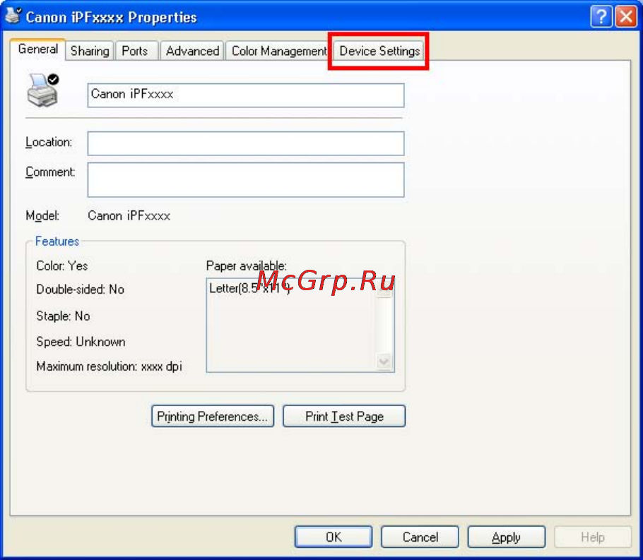 Canon imagePROGRAF iPF6000S [395/730] Printer driver