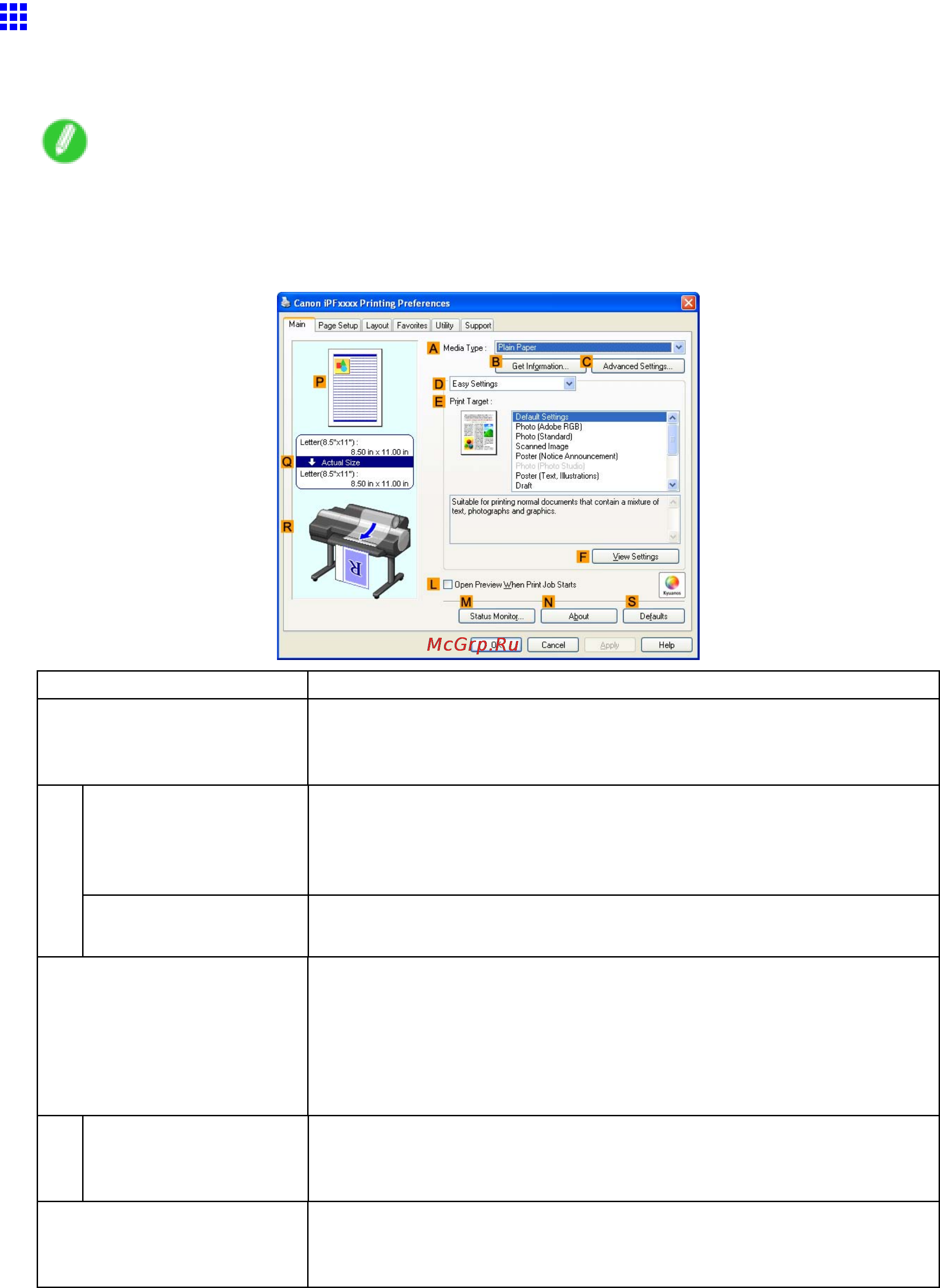 Canon imagePROGRAF iPF6000S [408/730] Main sheet windows