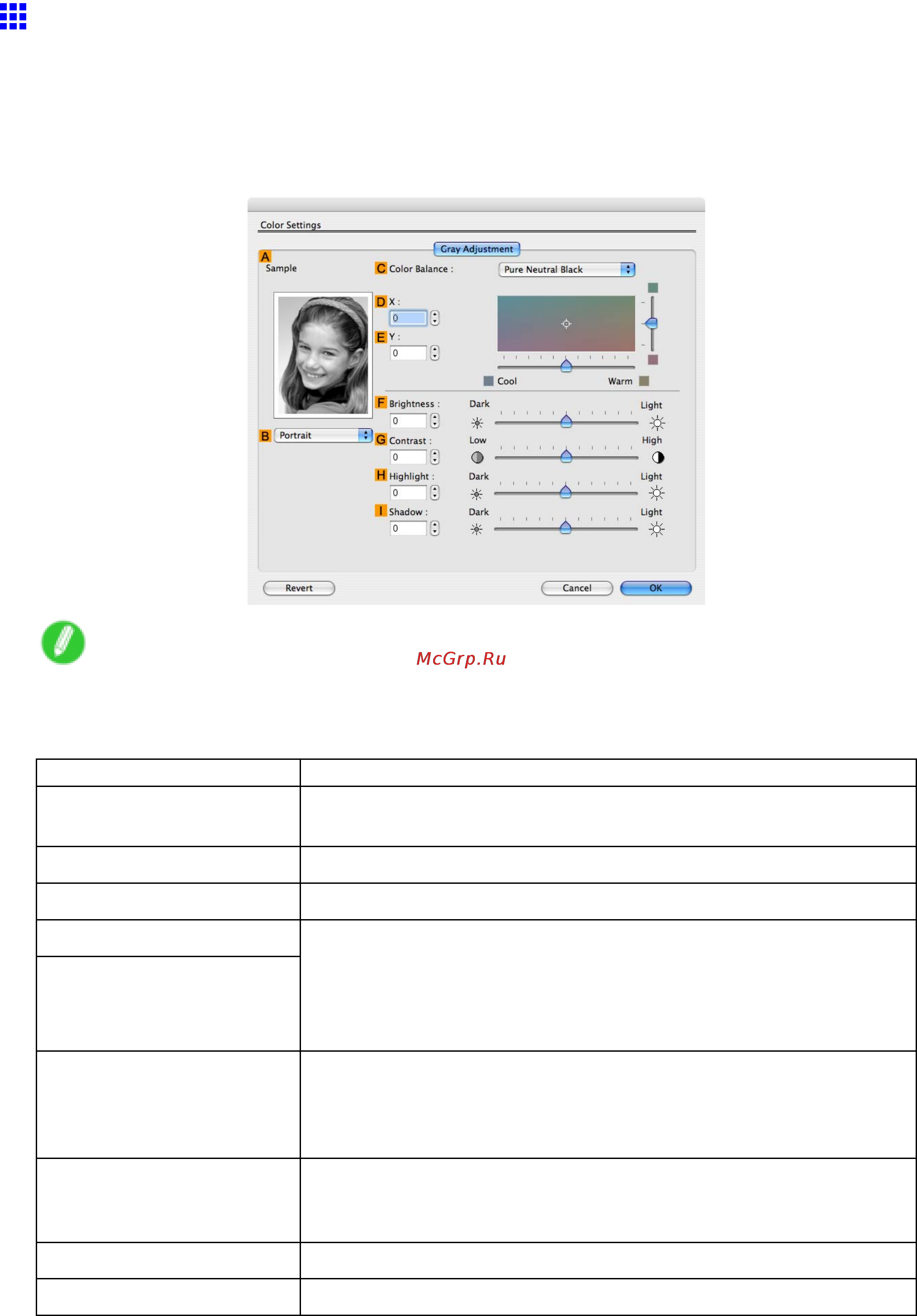 Canon imagePROGRAF iPF6000S [470/730] Gray adjustment pane mac os x