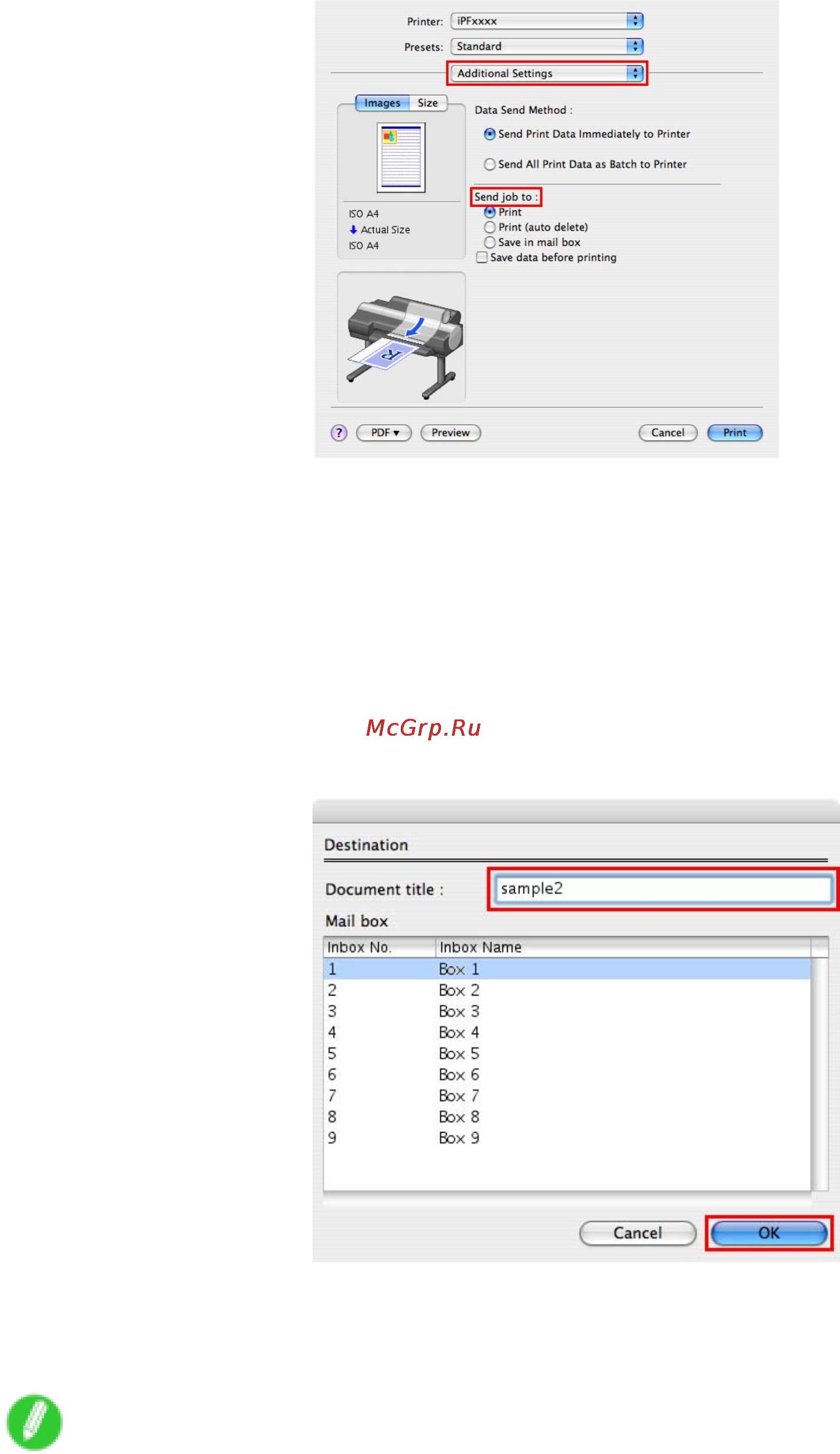 Canon imagePROGRAF iPF6000S [528/730] Using the printer driver mac os