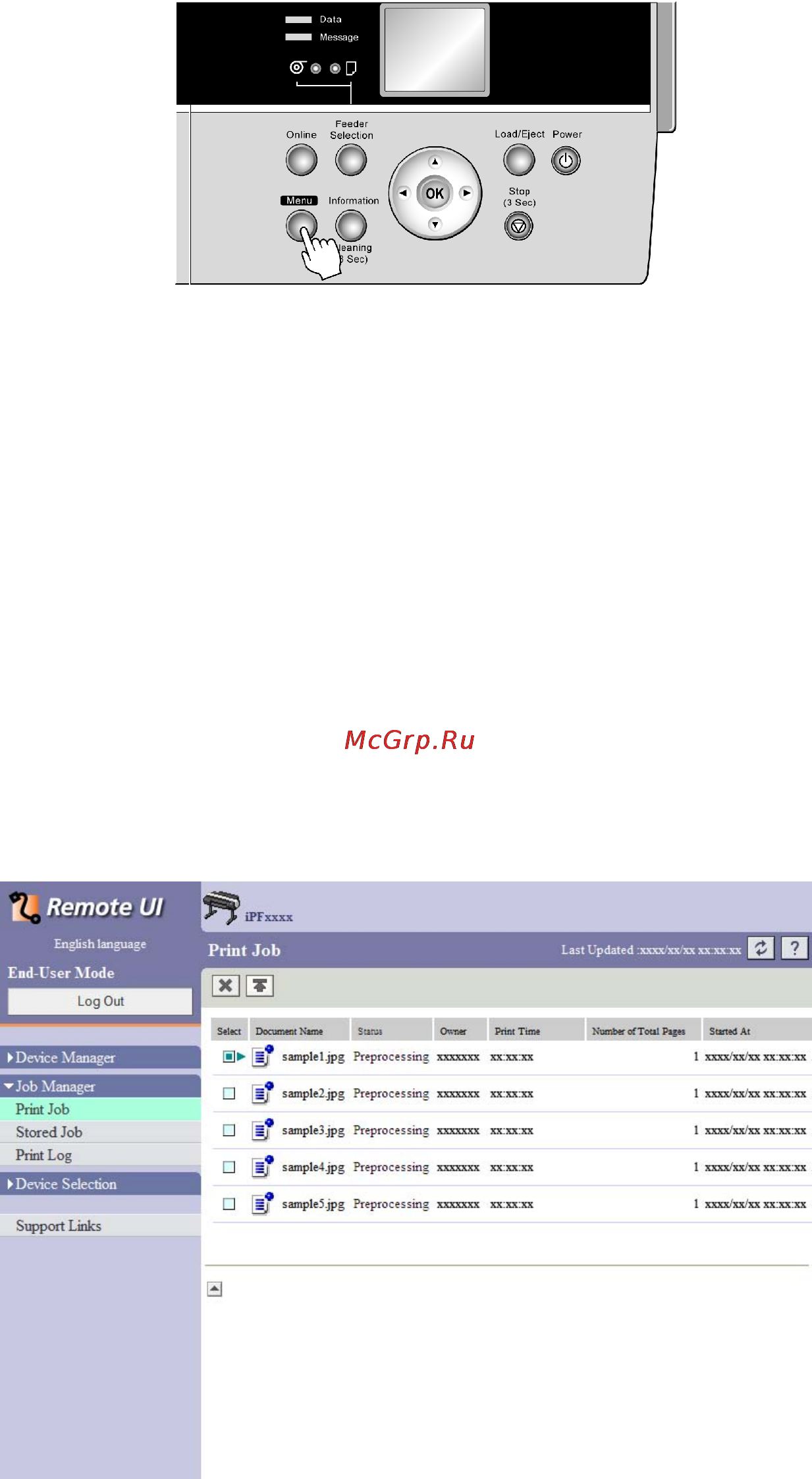 Canon imagePROGRAF iPF6000S [531/730] Using remoteui