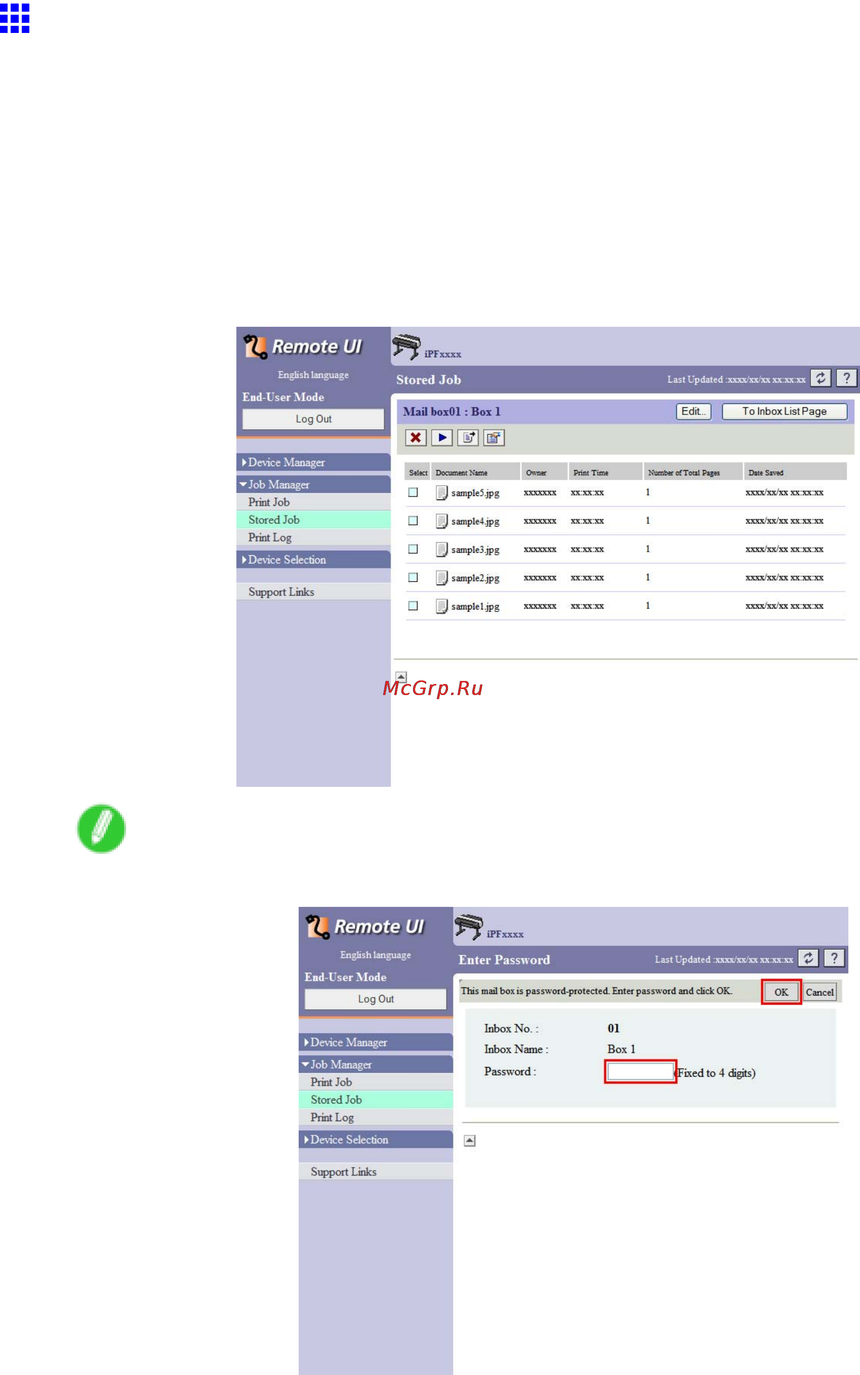 Canon imagePROGRAF iPF6000S [538/730] Using remoteui